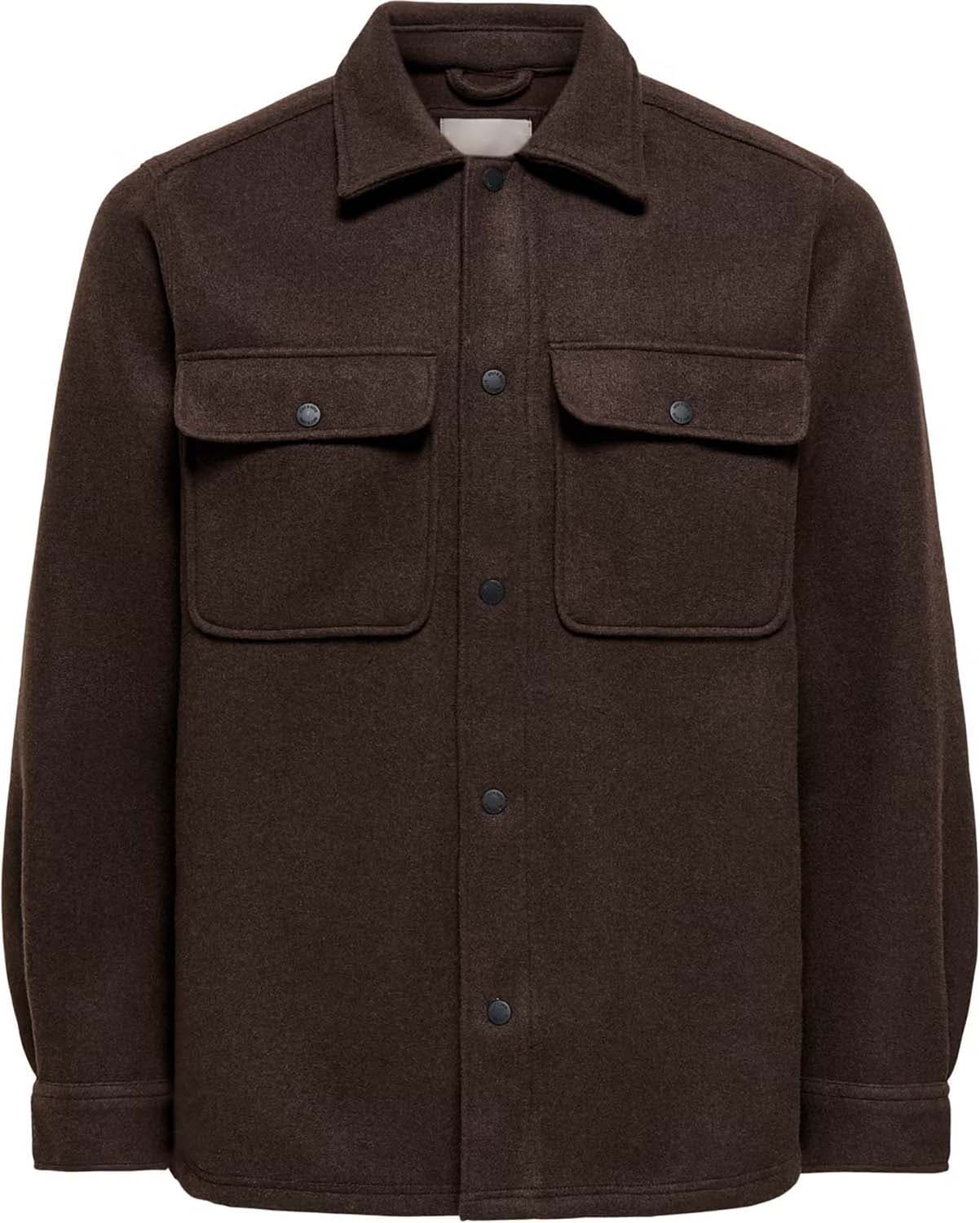 Only & Sons Overshirt Ash Bruin