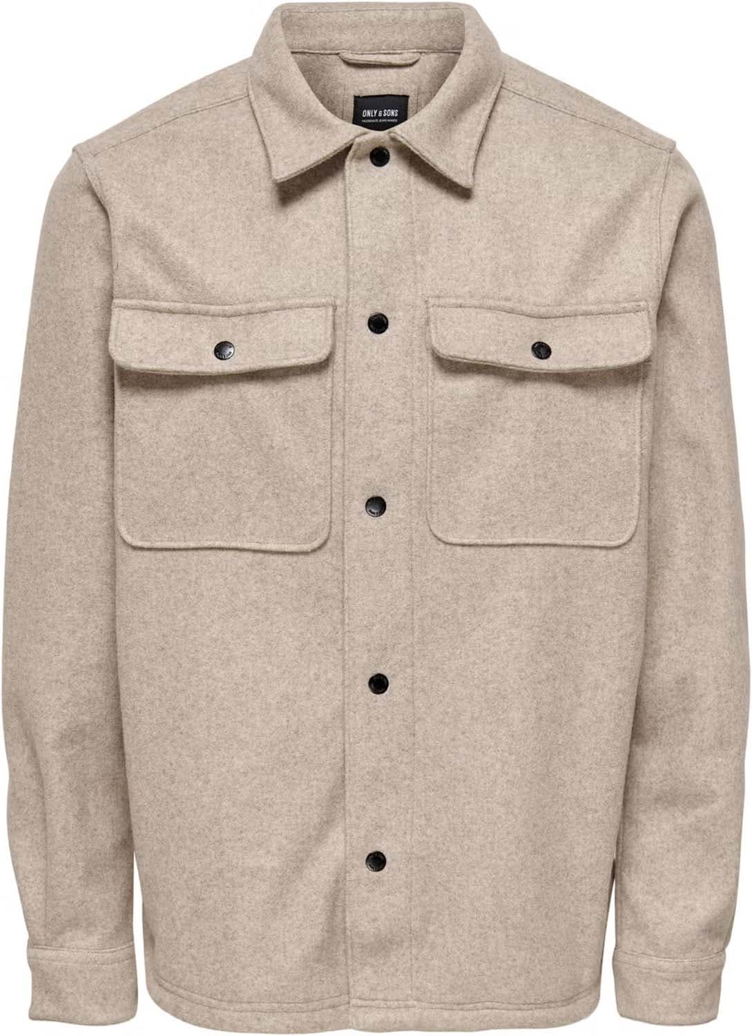 Only & Sons Overshirt Ash Grijs