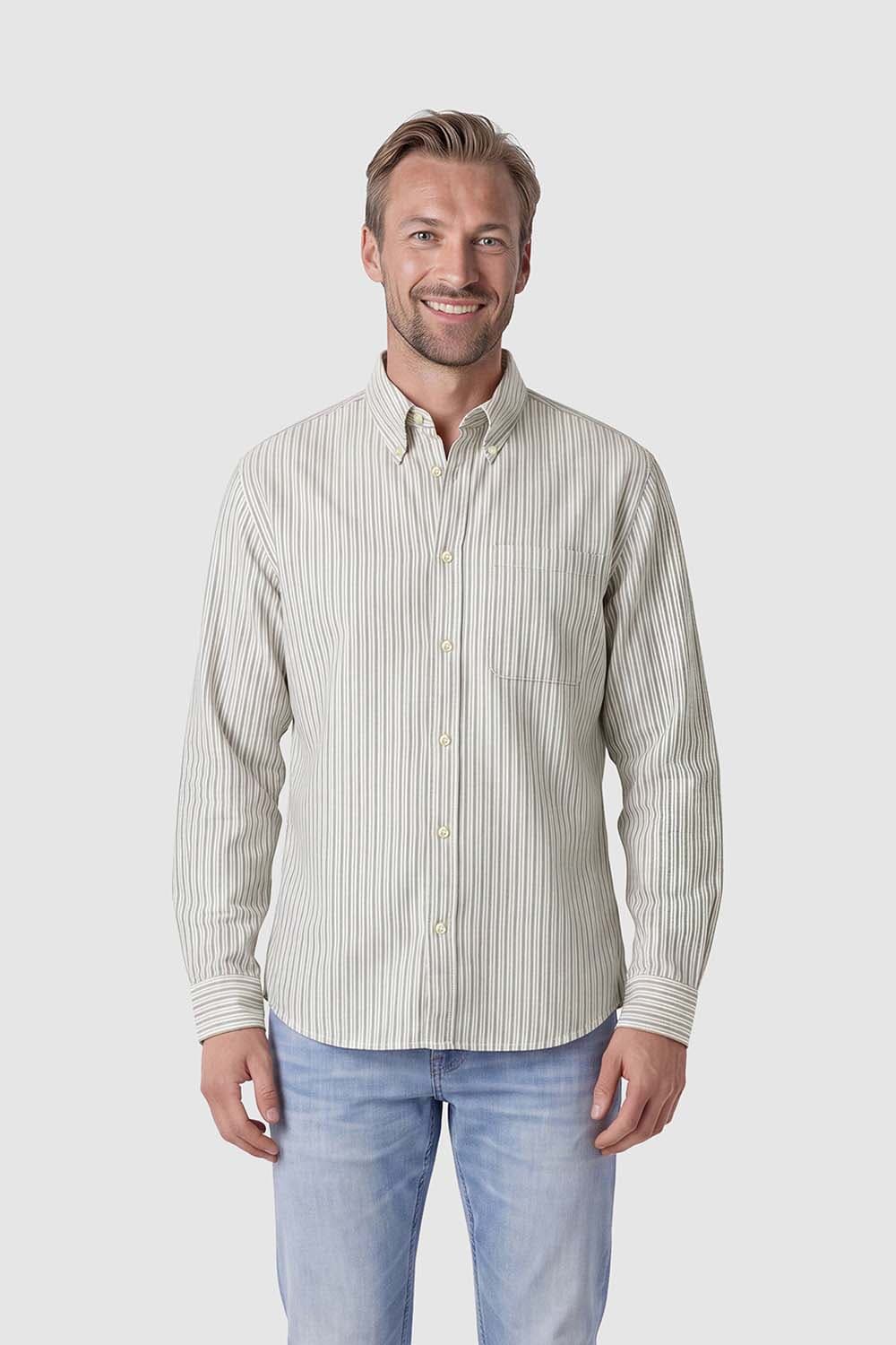 Only & Sons Overhemd Oxford Bruin