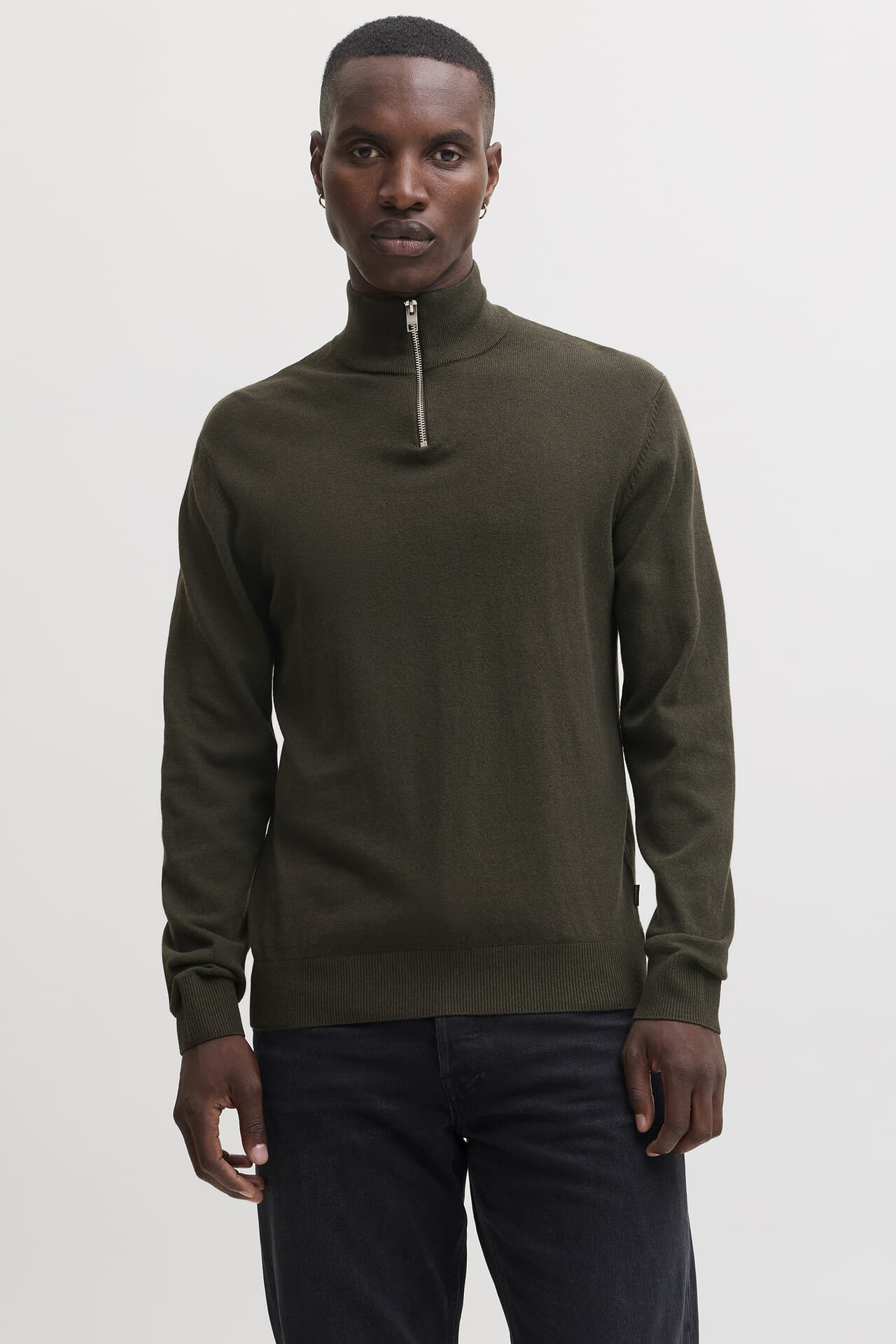 Jack & Jones Half-zip Trui Emil Army