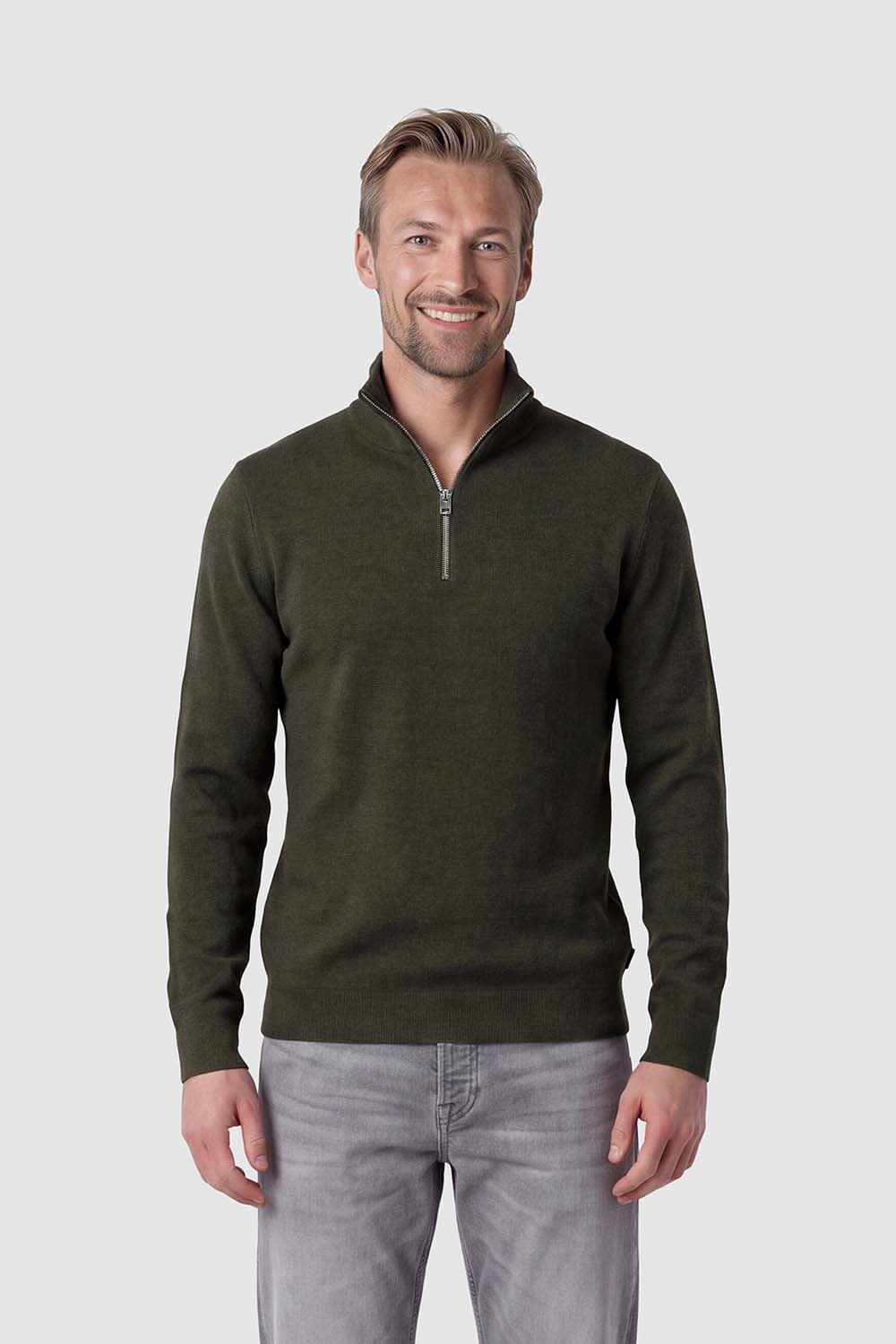 Jack & Jones Half-zip Trui Milano Groen