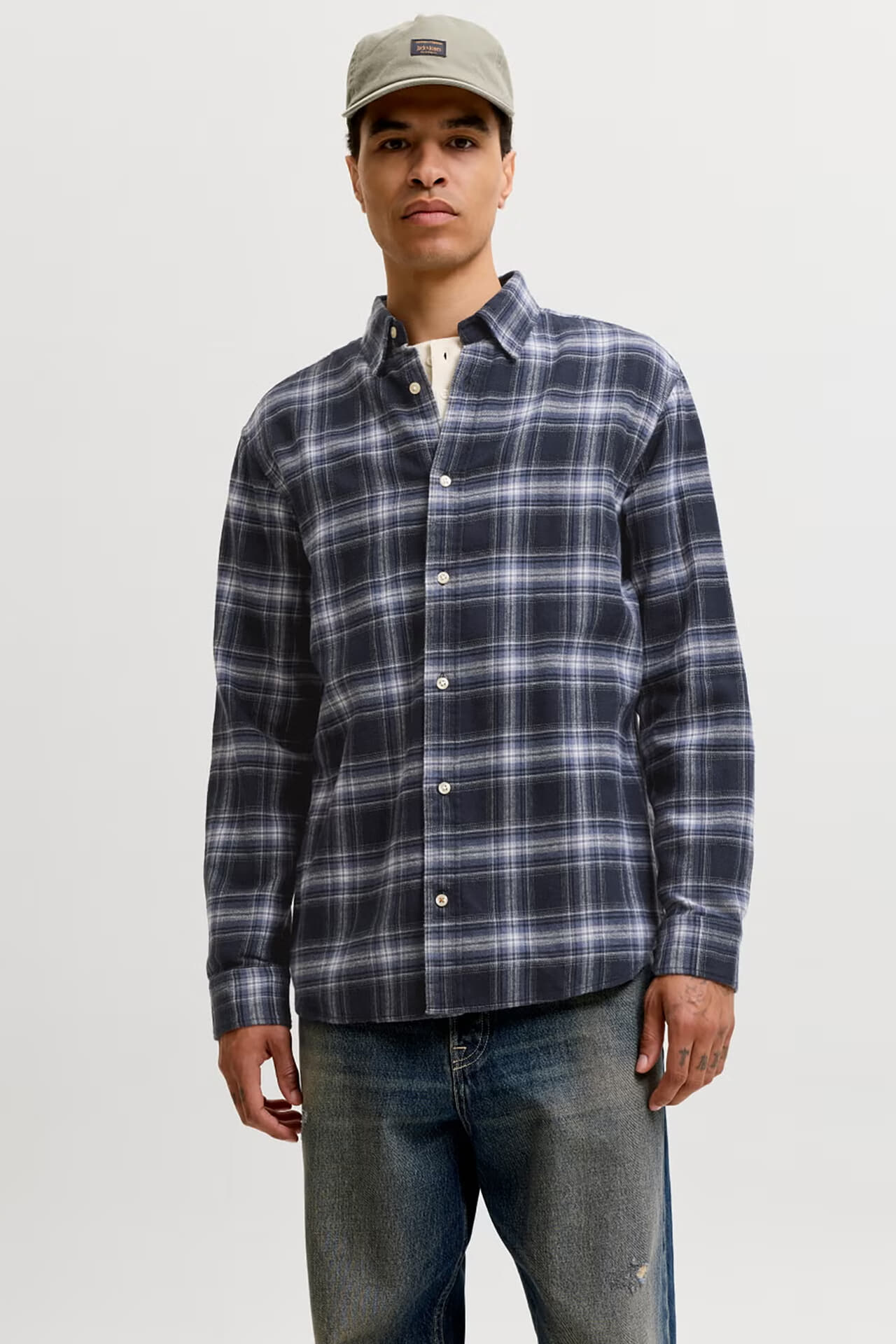 Jack & Jones Overhemd Field Check Navy