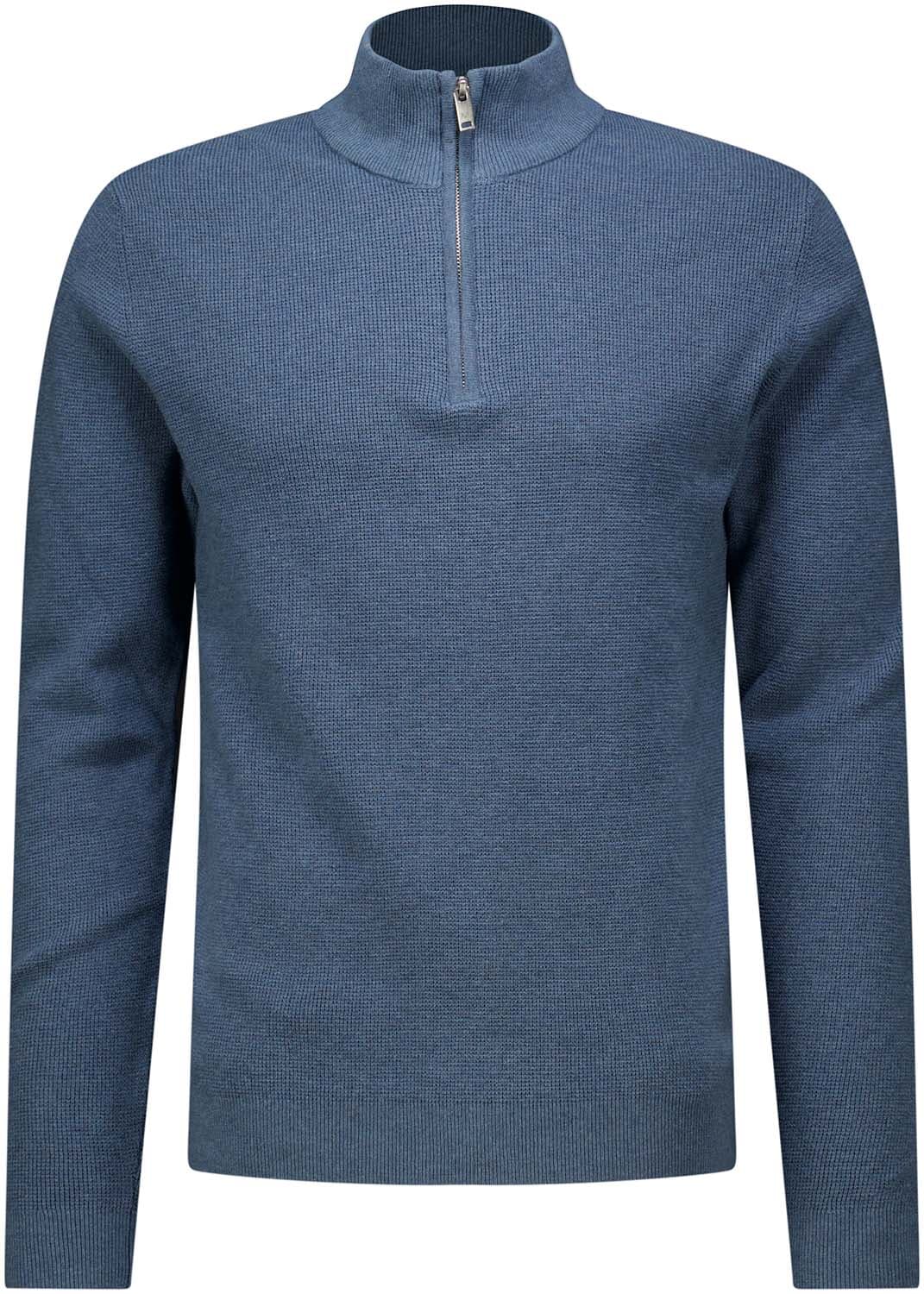 Matinique Half-zip Trui Lagoon Blauw