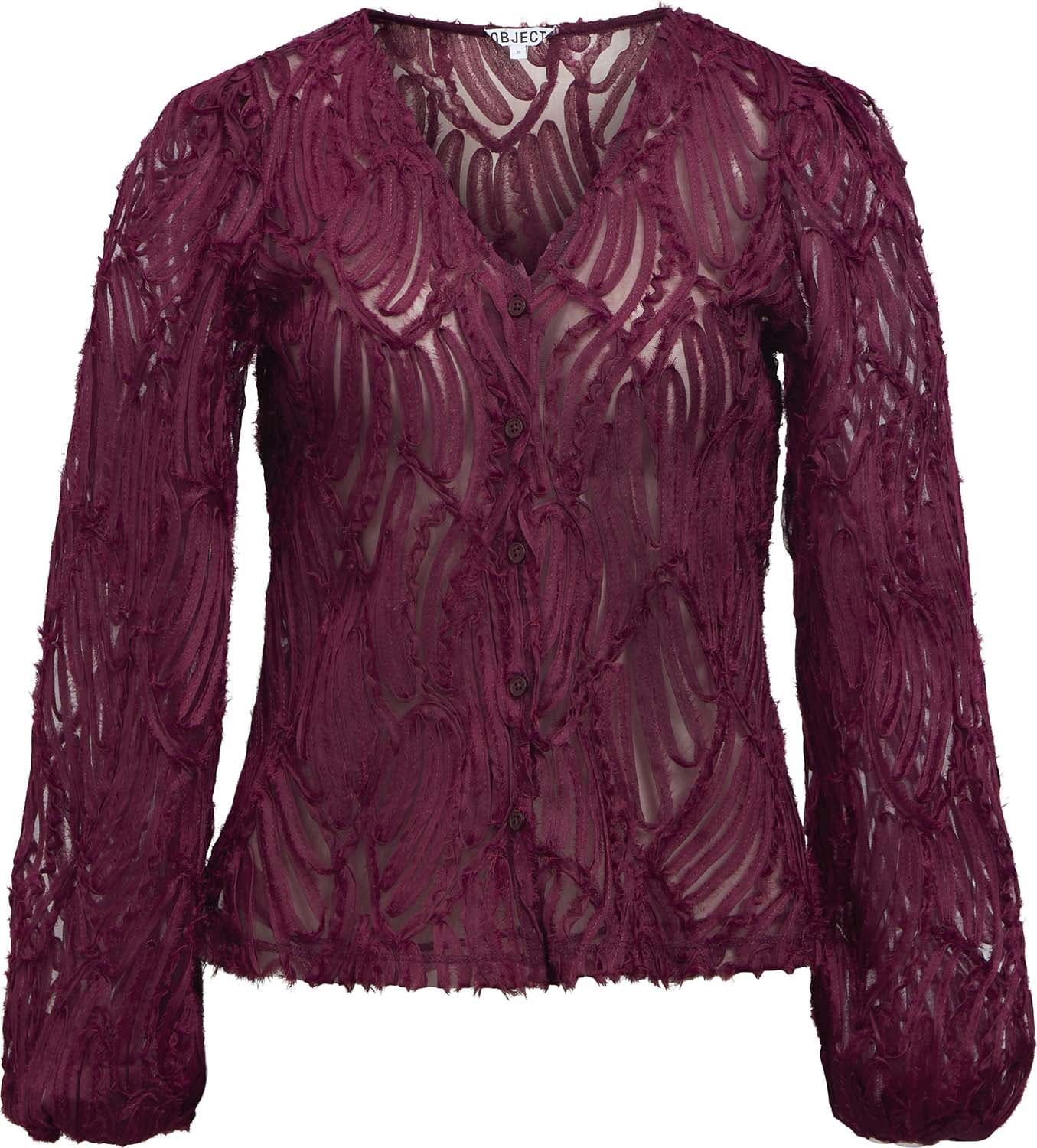 Object Top Lucie Luka Bordeaux Rood