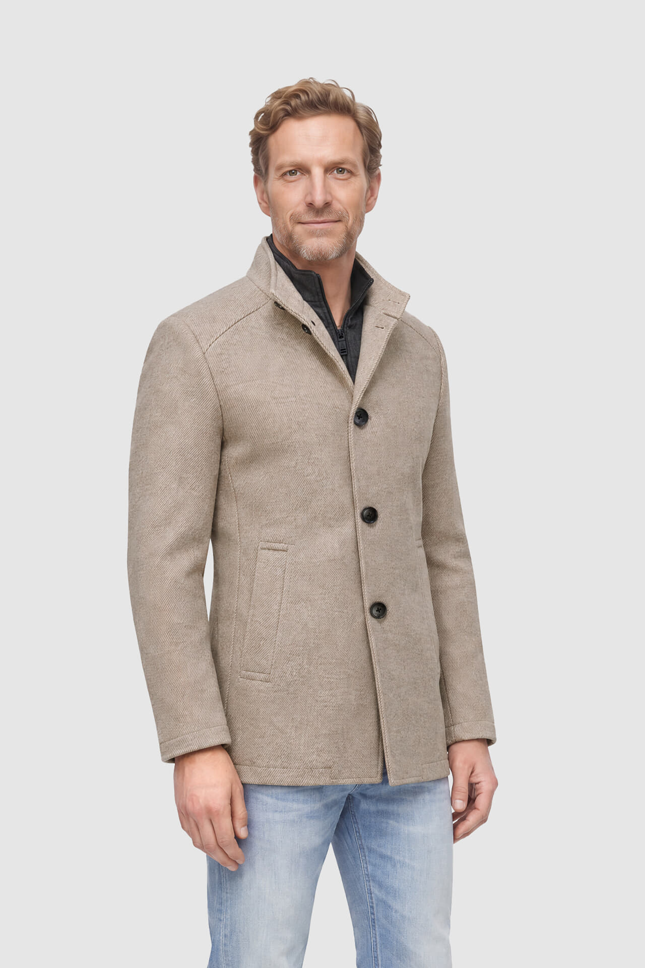 Donders 1860 Wollen jas Beige