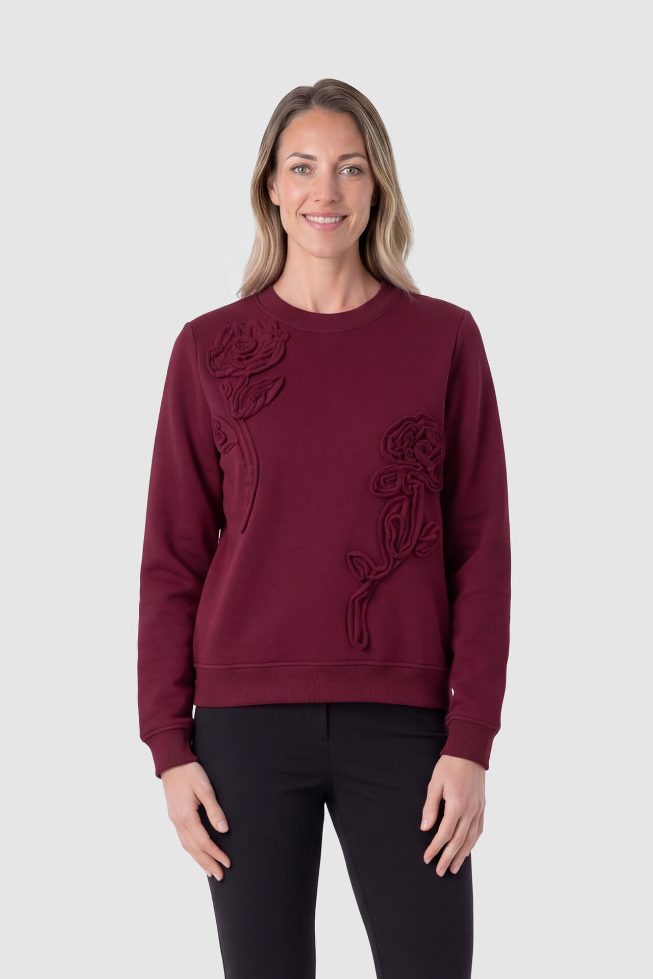 Object Sweater Arina Bordeaux Rood