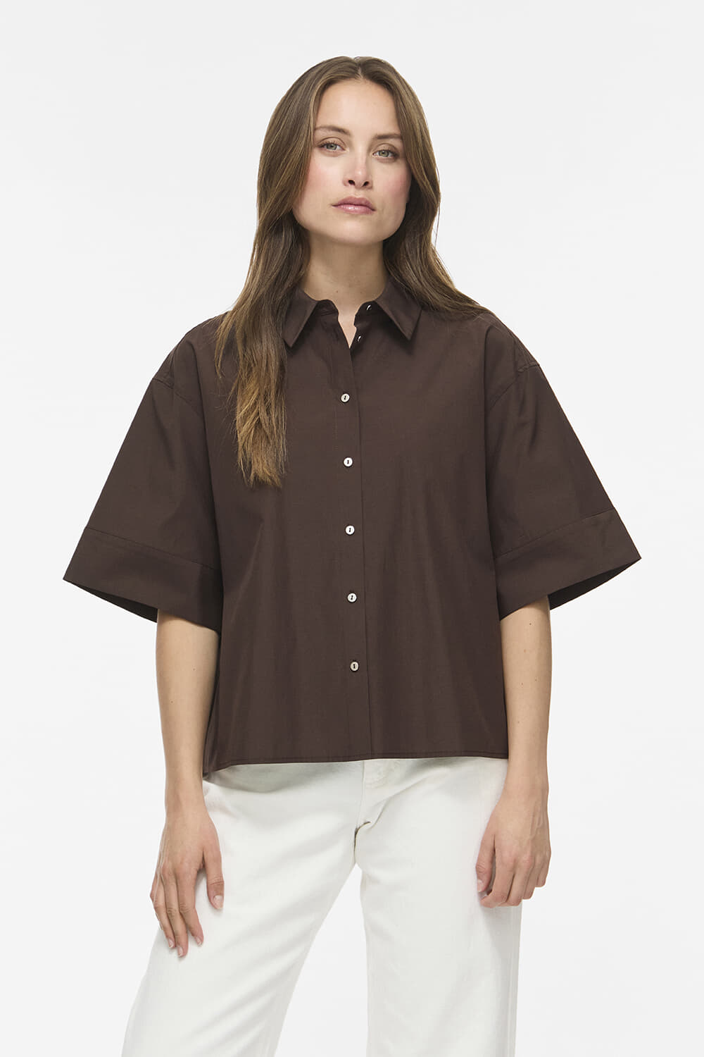 Vila Blouse Belfie  Bruin