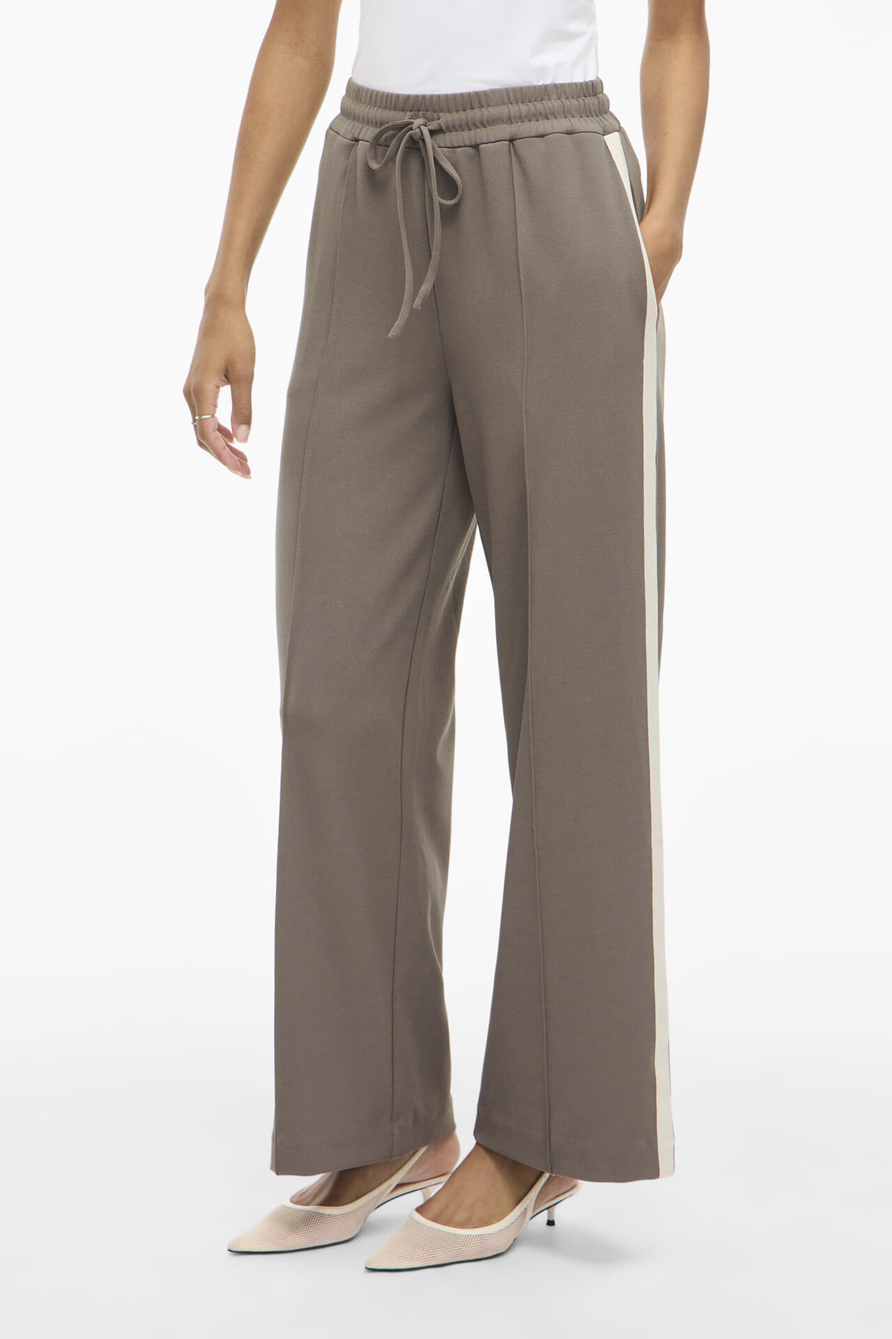 Vila Broek Clua HW Wide Track Beige