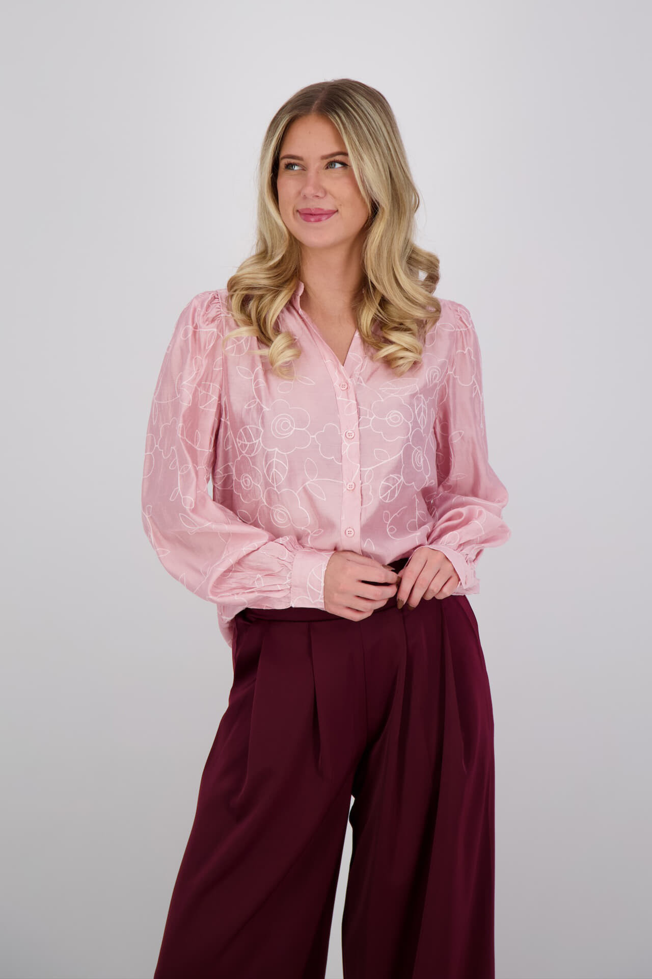 Vive La Femme Blouse Doutzen Roze