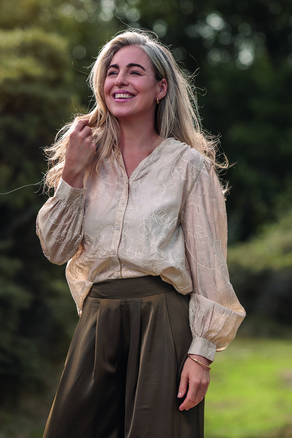 Vive La Femme Blouse Doutzen Kaki