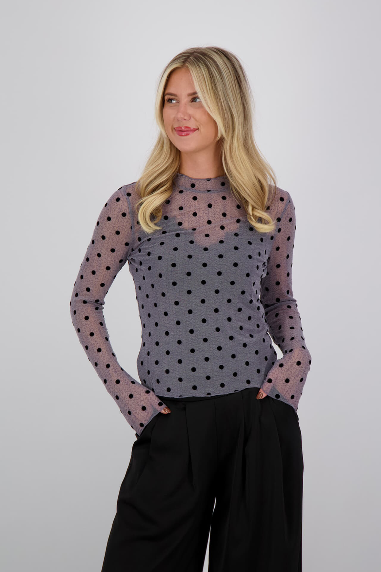 Vive La Femme Top Dana Grijs