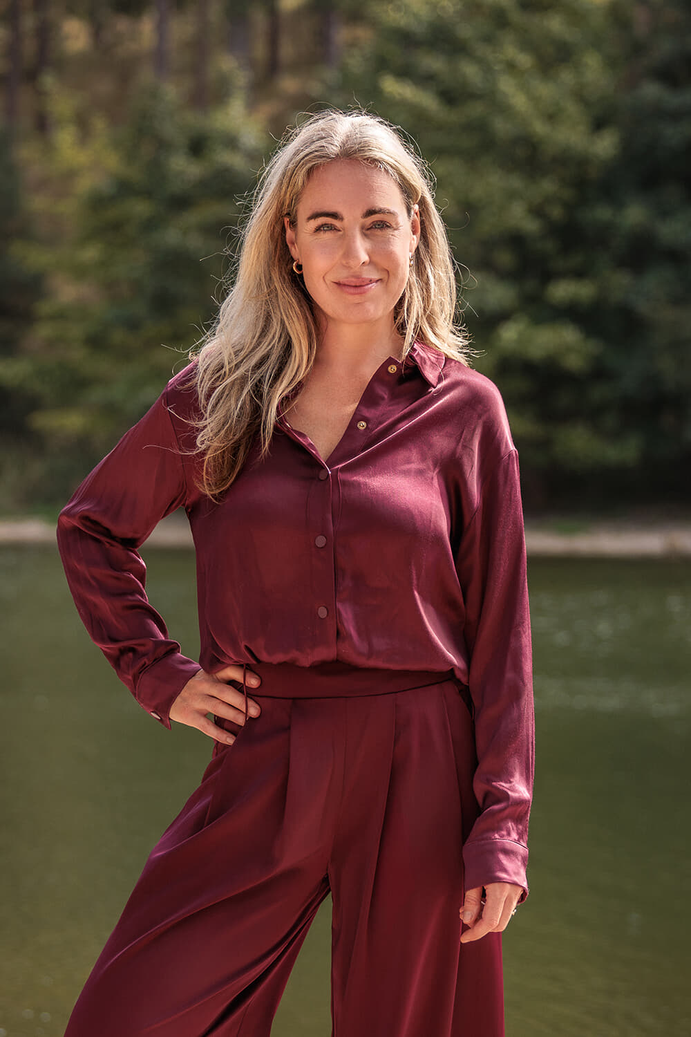 Vive La Femme Blouse Doortje Bordeaux Rood