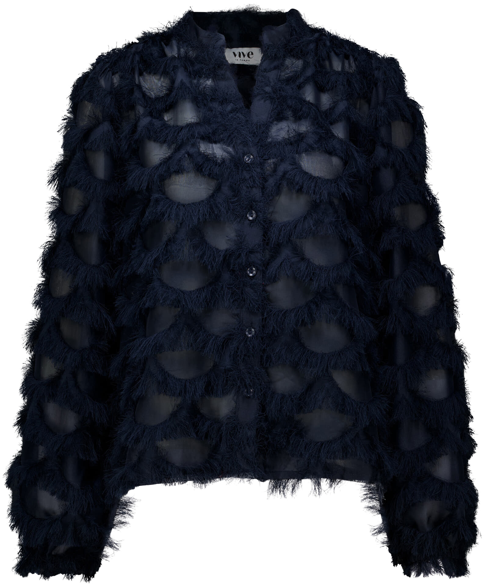 Vive La Femme Blouse Daisy Navy