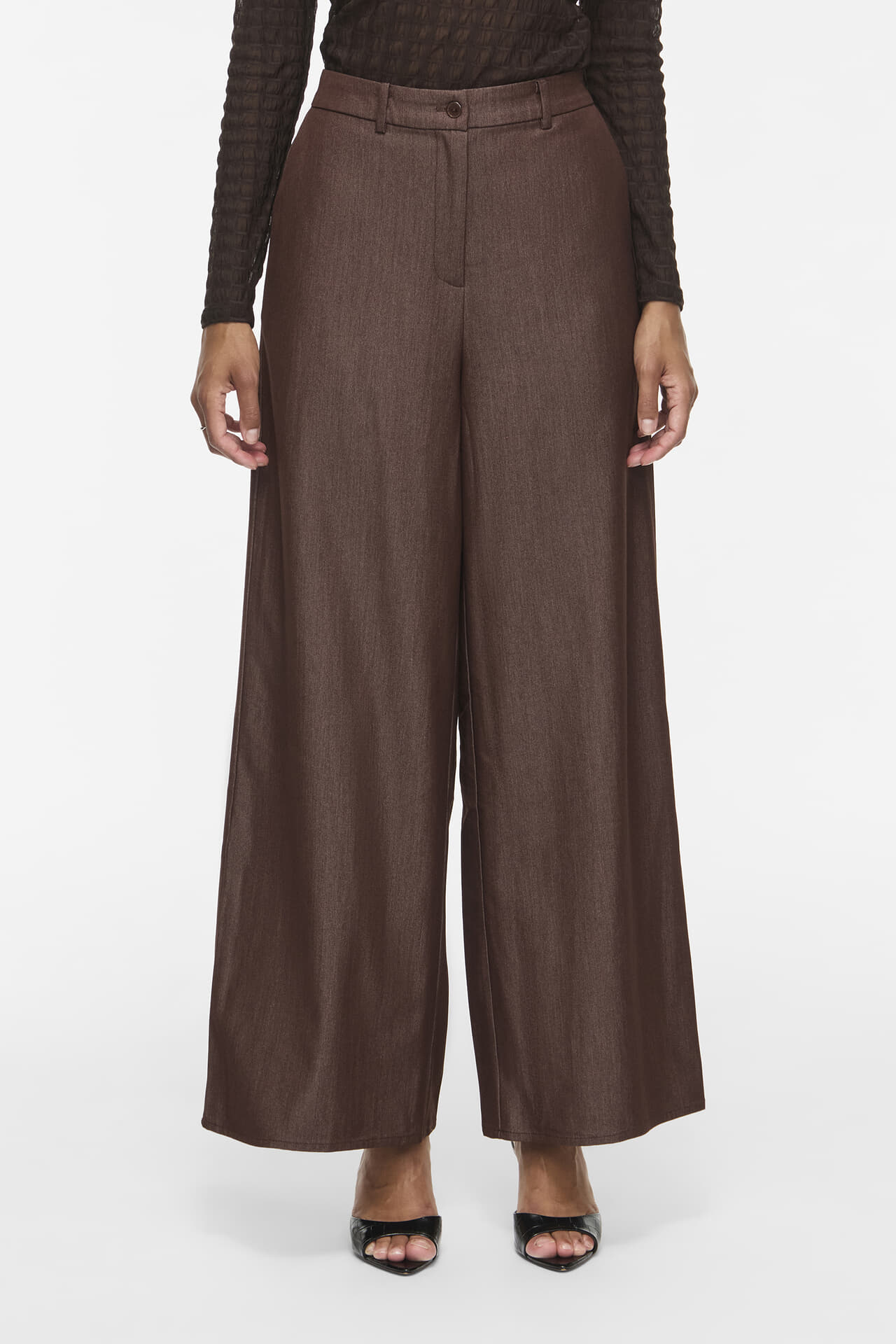 Vila Pantalon Ofala HW Wide Bruin