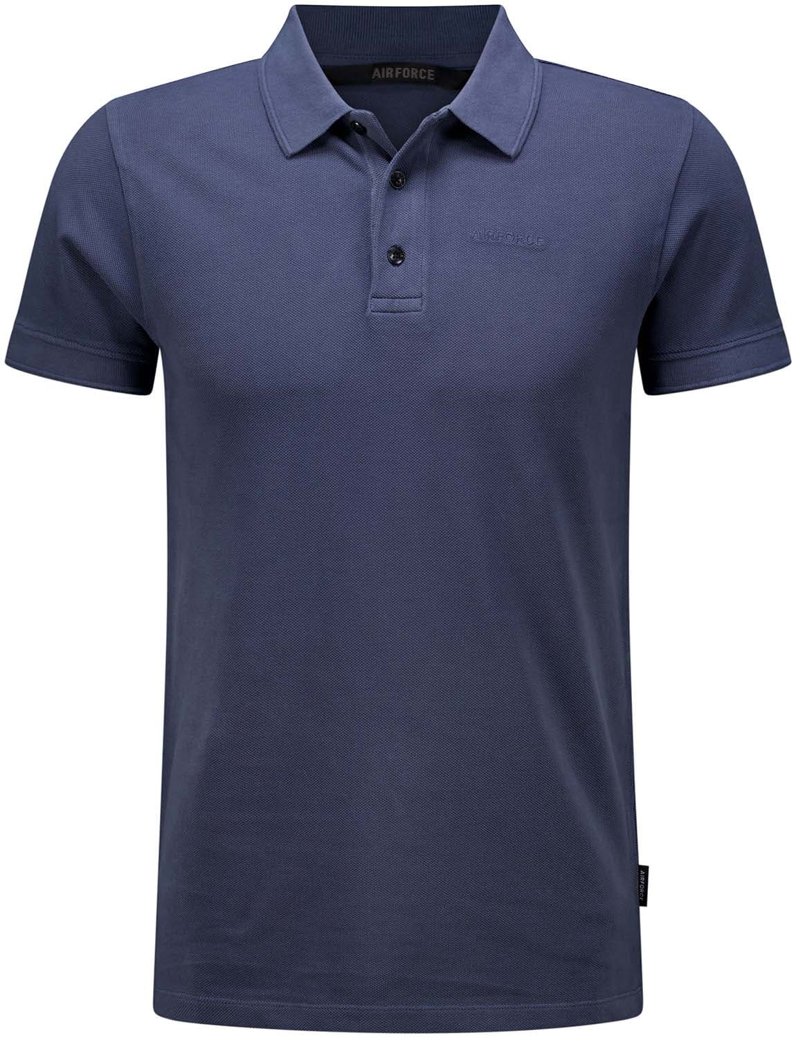 Airforce Polo Garment Dyed Blauw