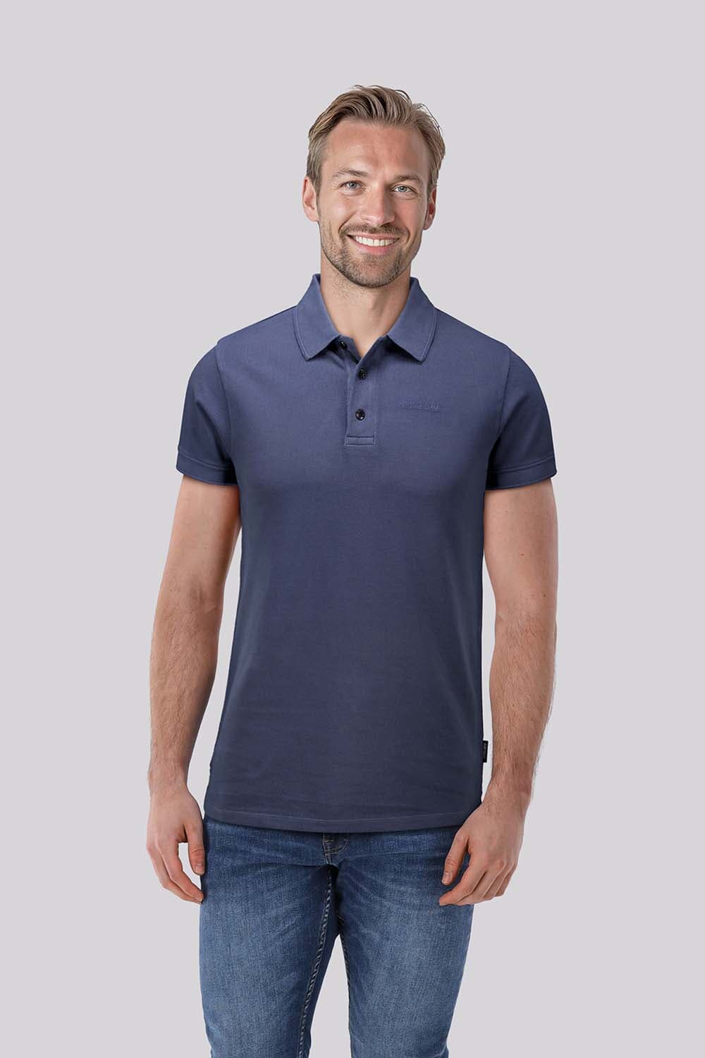 Airforce Polo Garment Dyed Blauw
