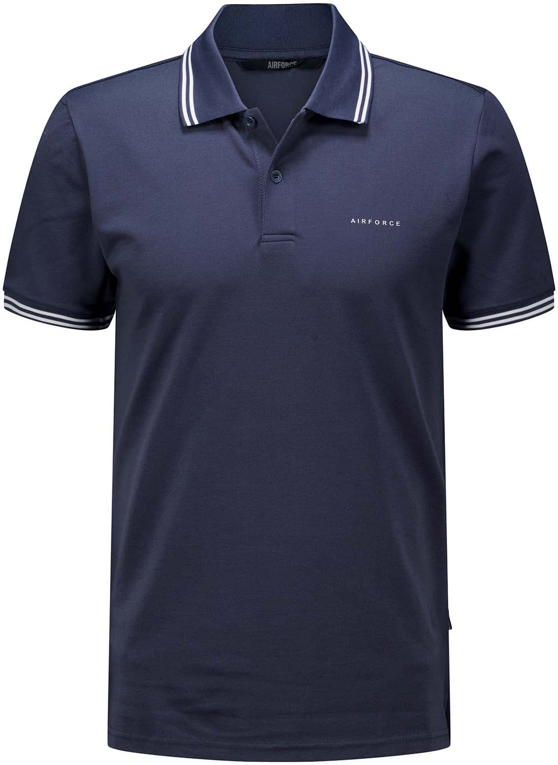 Airforce Polo Double Stripe Blauw