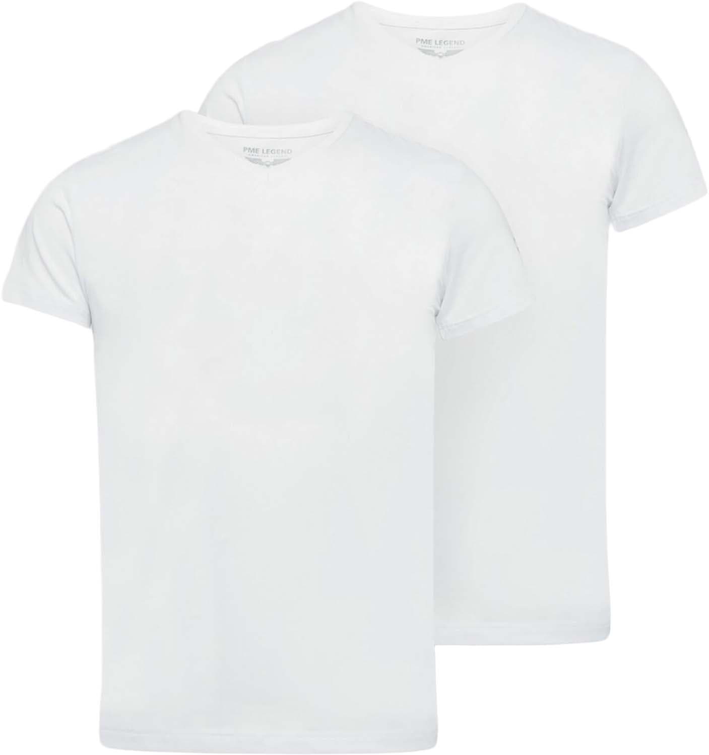 Pme Legend T-shirt Basic V-neck 2-pack  Wit