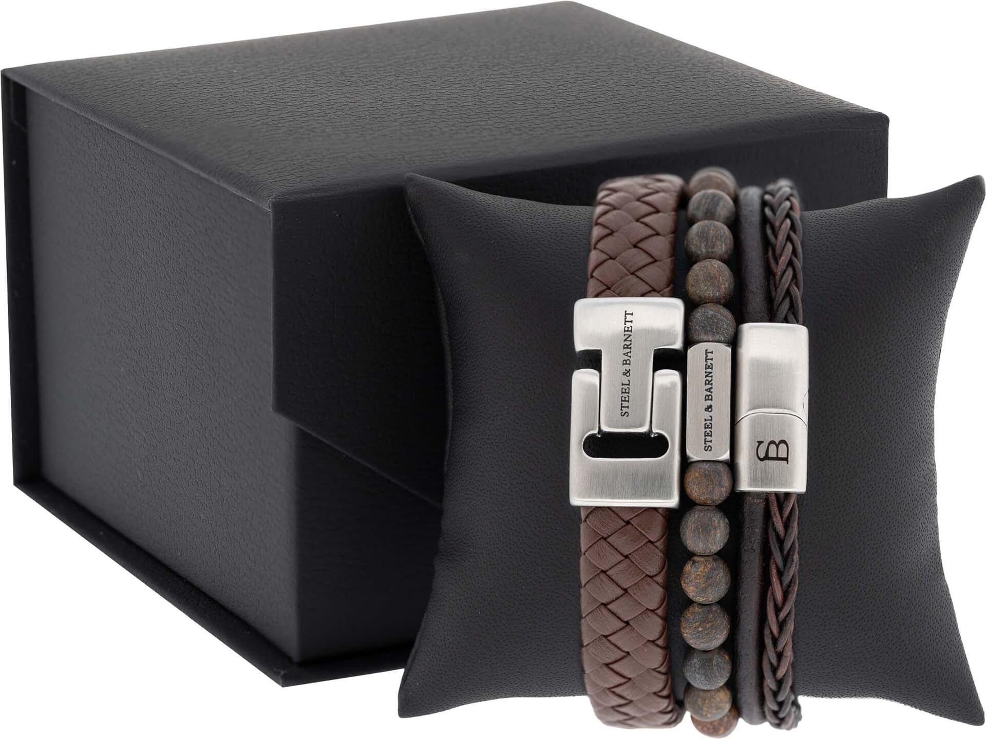 Steel & Barnett Armbanden Giftset Bruin