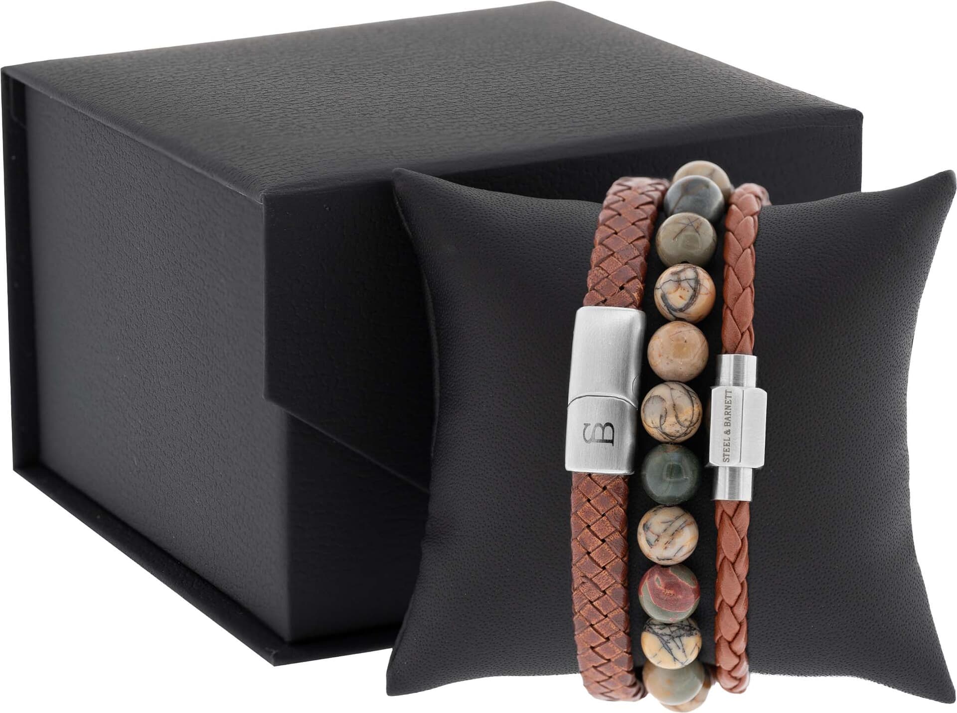 Steel & Barnett Armbanden Giftset Cognac