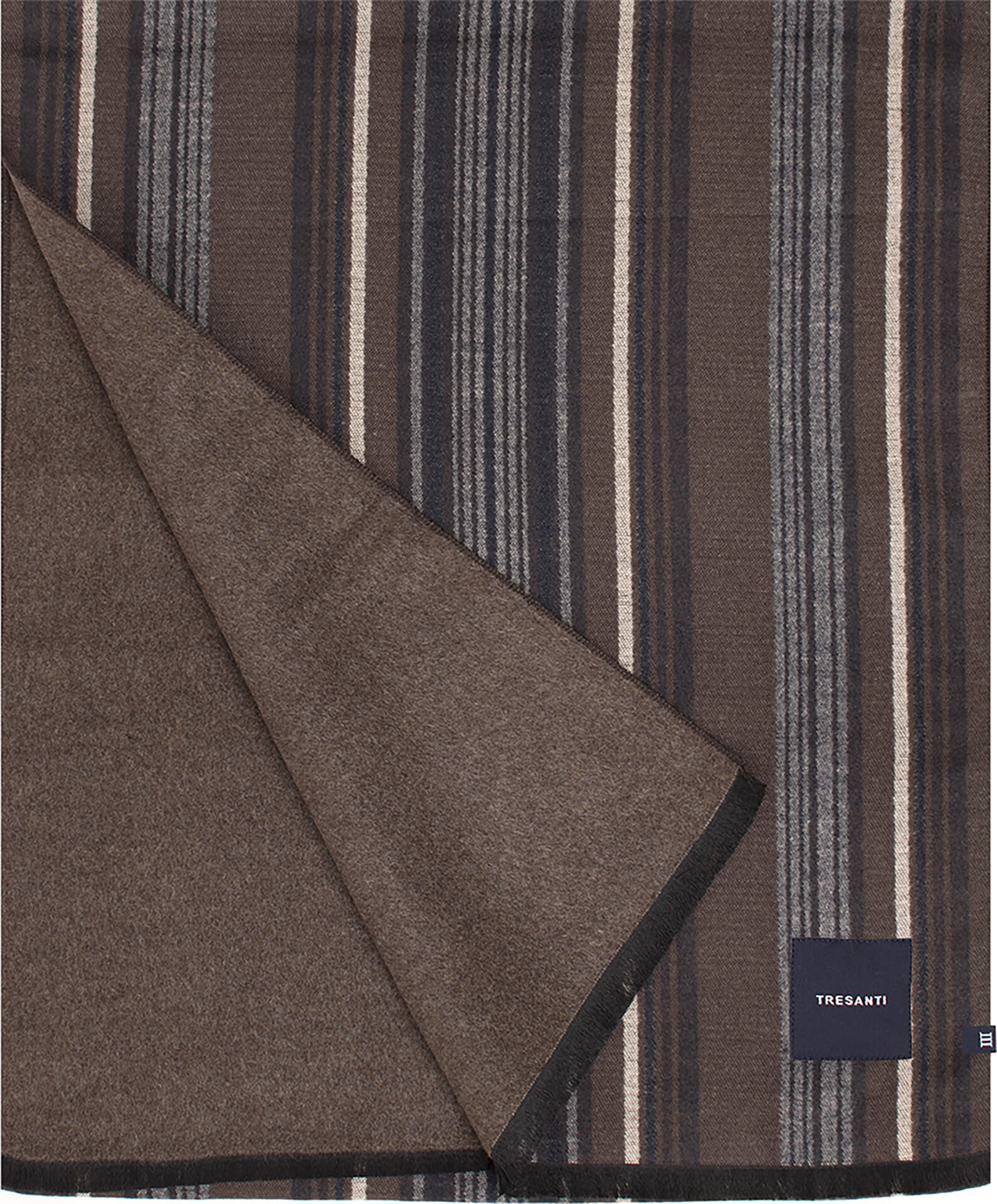 Tresanti Sjaal Julius Thin stripes Bruin