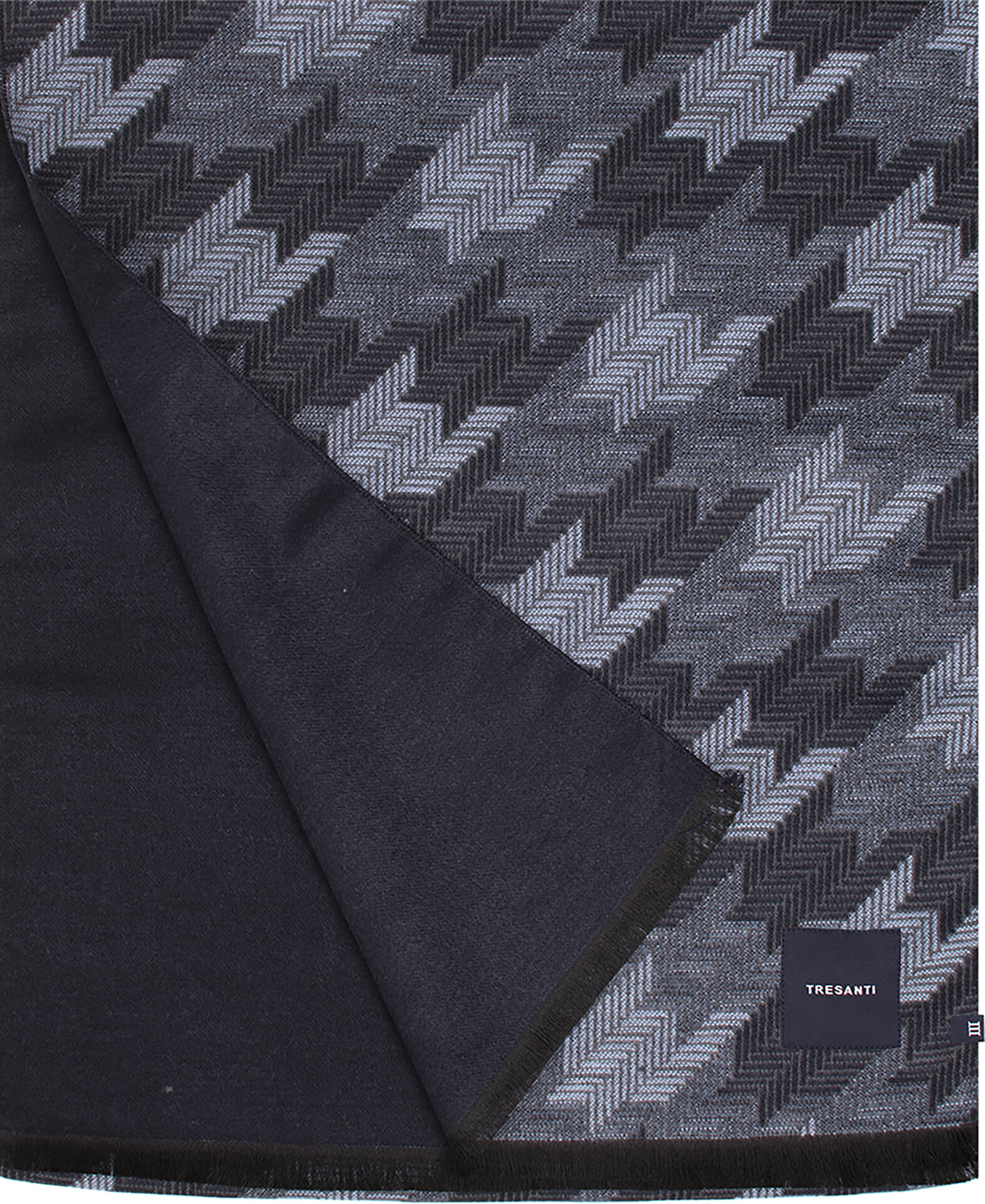 Tresanti Sjaal Joshua Pied de poule Jeans Light