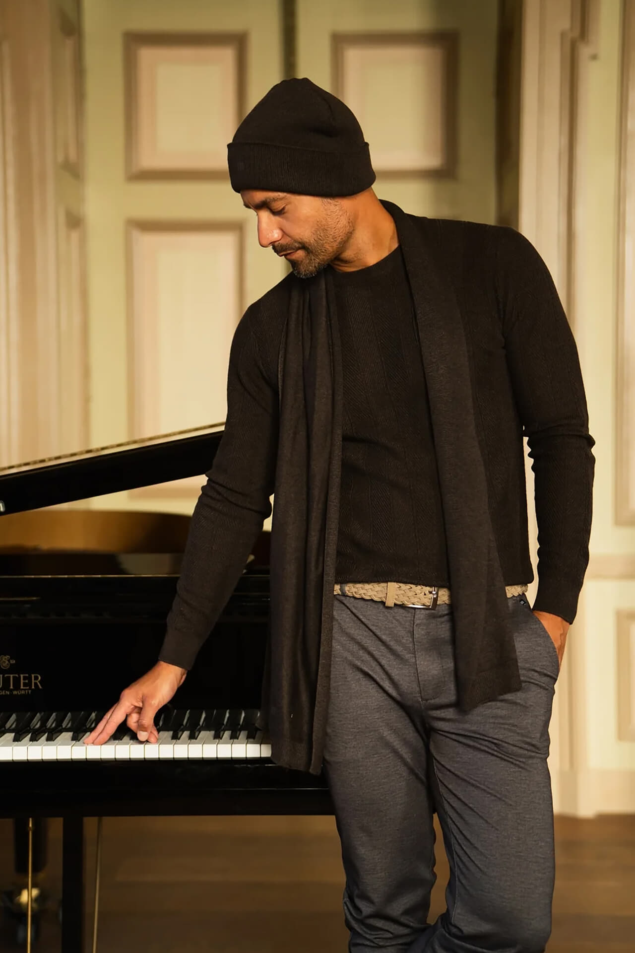 Tresanti JIMMY | Luxury giftset scarf & beanie Bruin