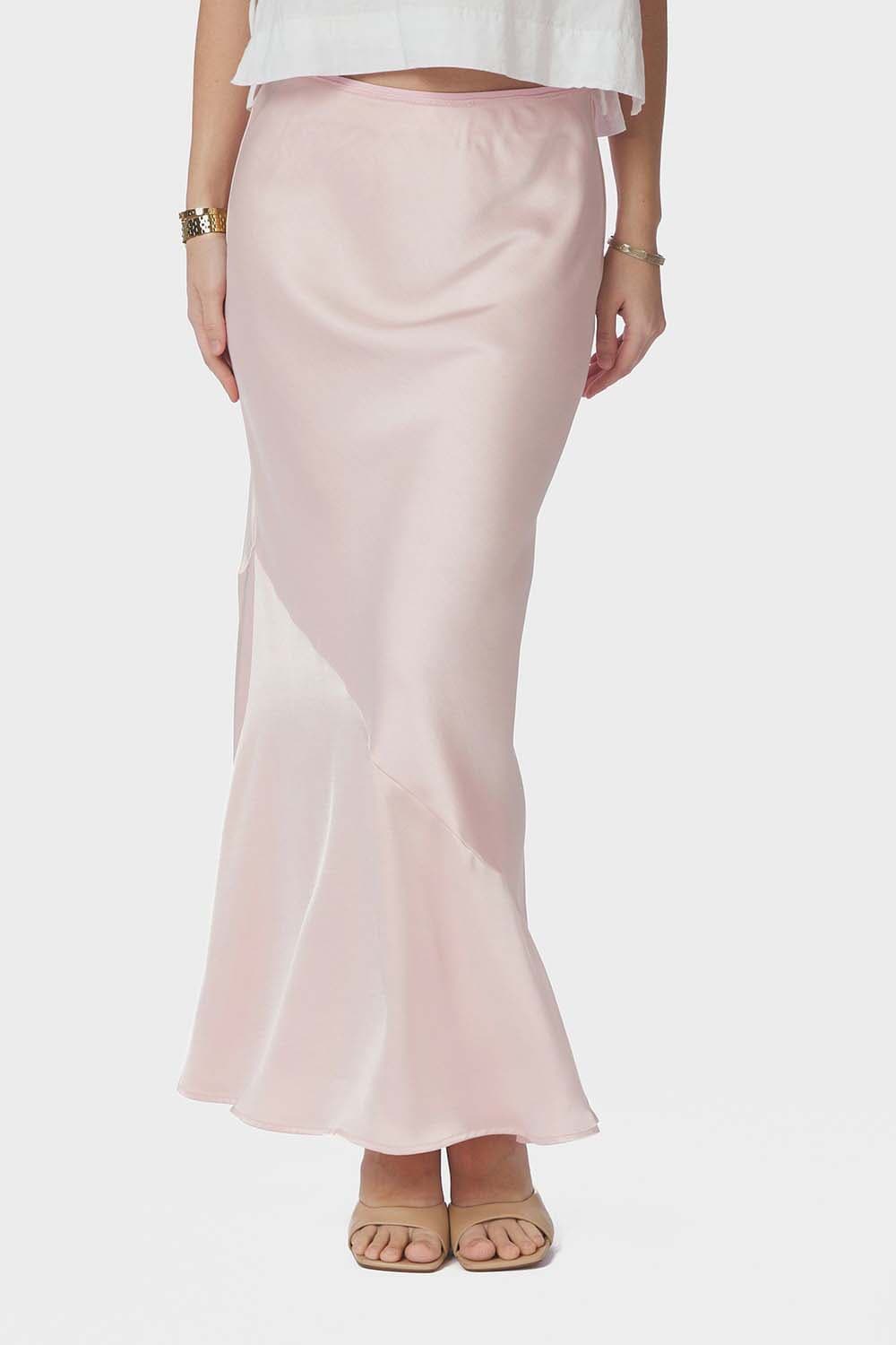 Neo Noir Rok Ninad Heavy Sateen Roze