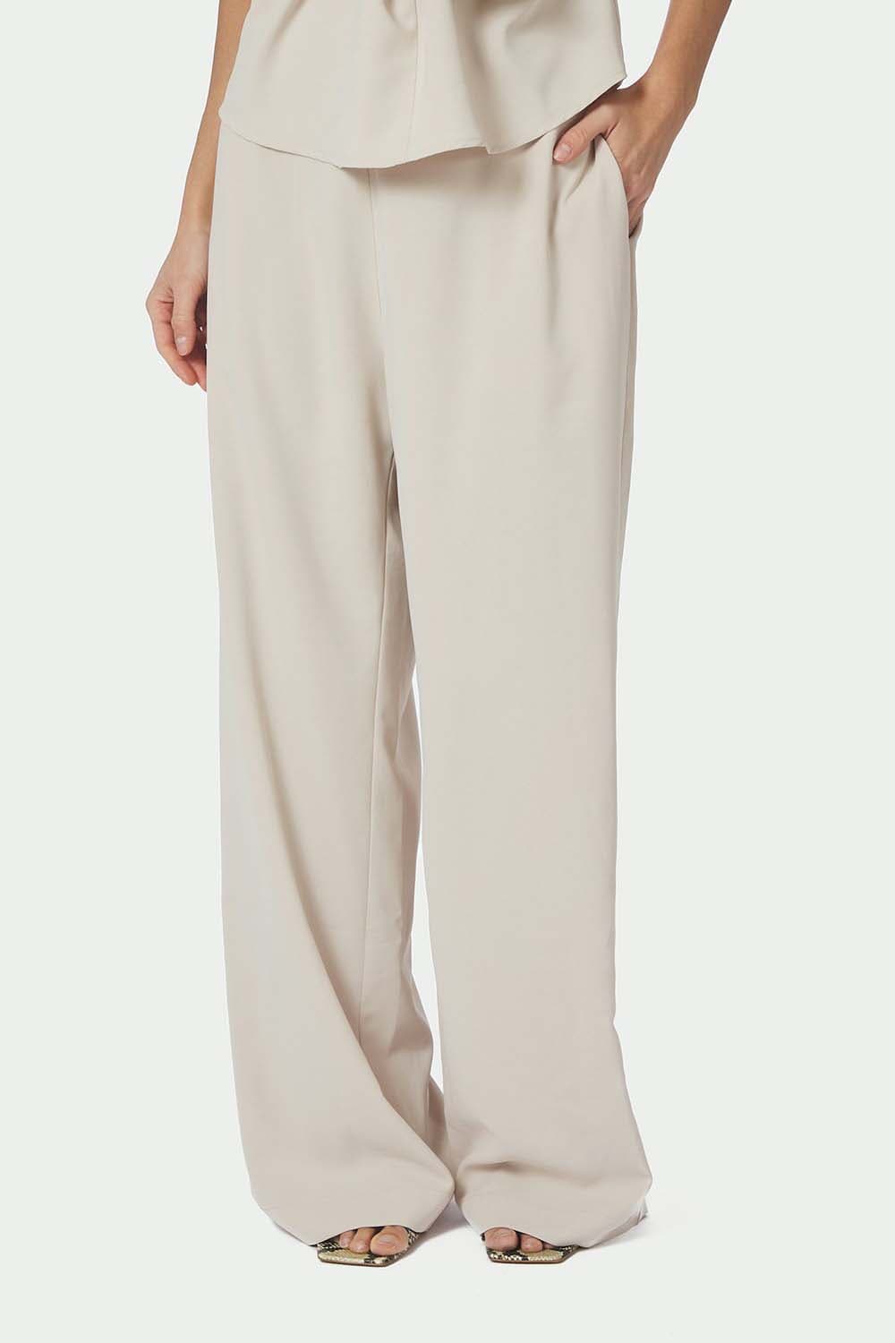 Neo Noir Broek Lunet Crepe Off White