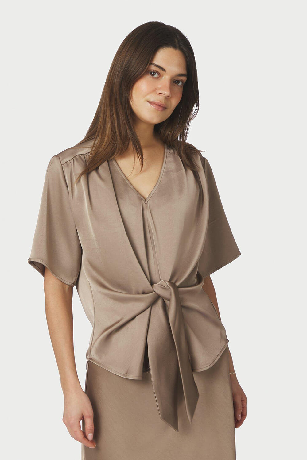 Neo Noir Blouse Casadia  Taupe