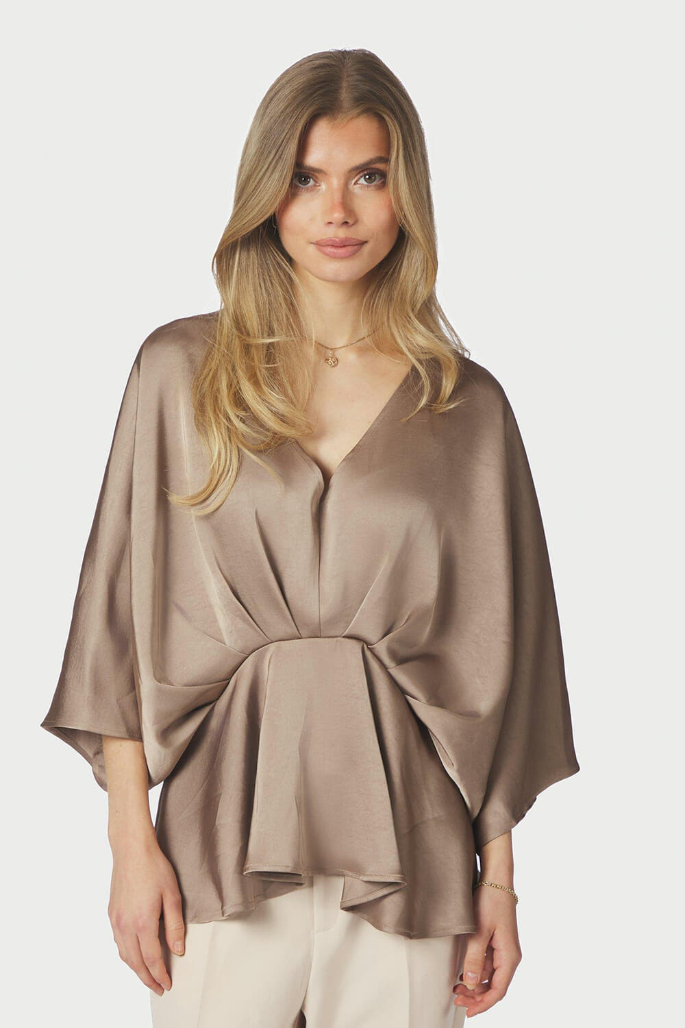 Neo Noir Blouse Rivina  Camel