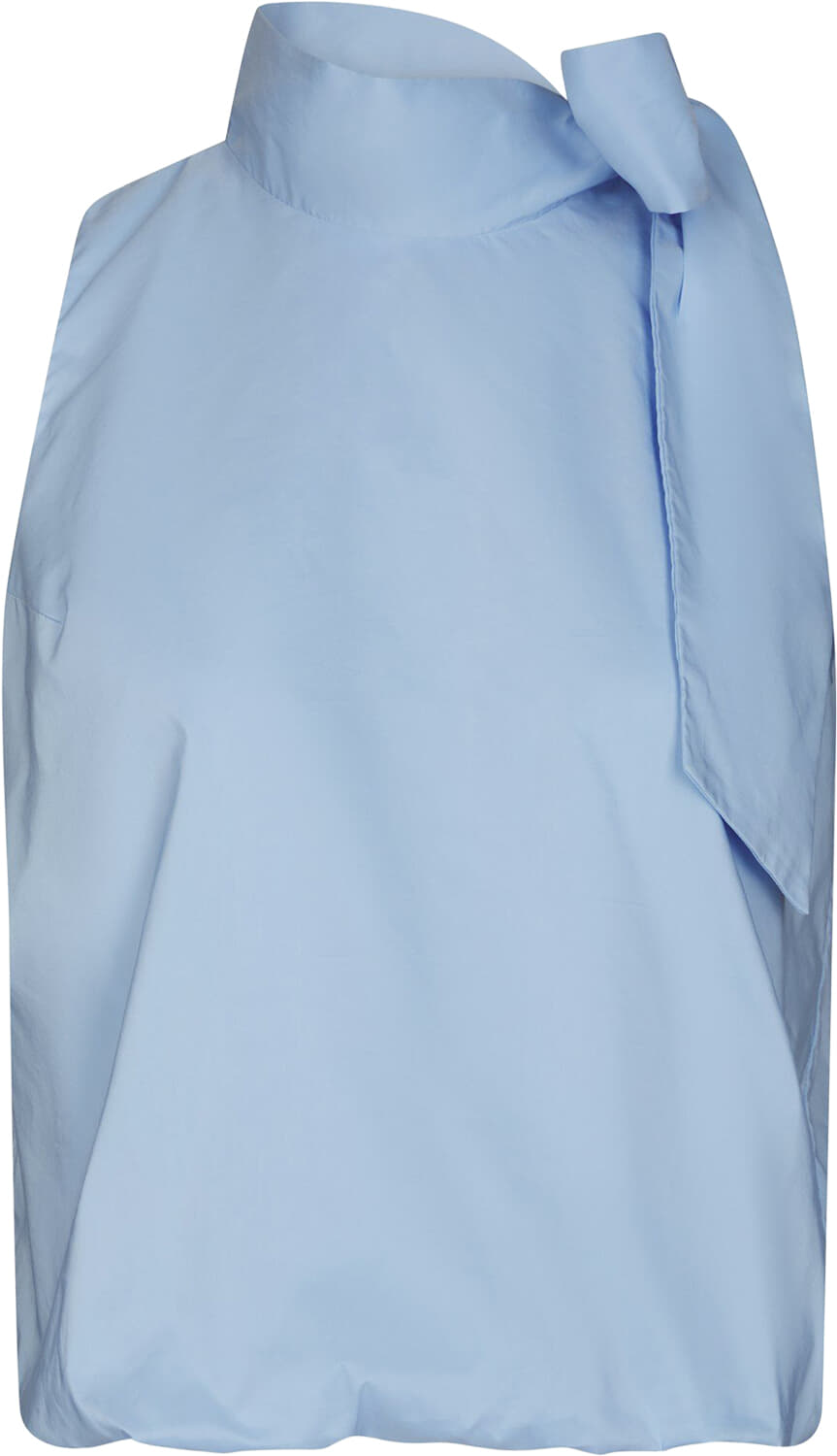 Neo Noir Top Veda Poplin Blauw