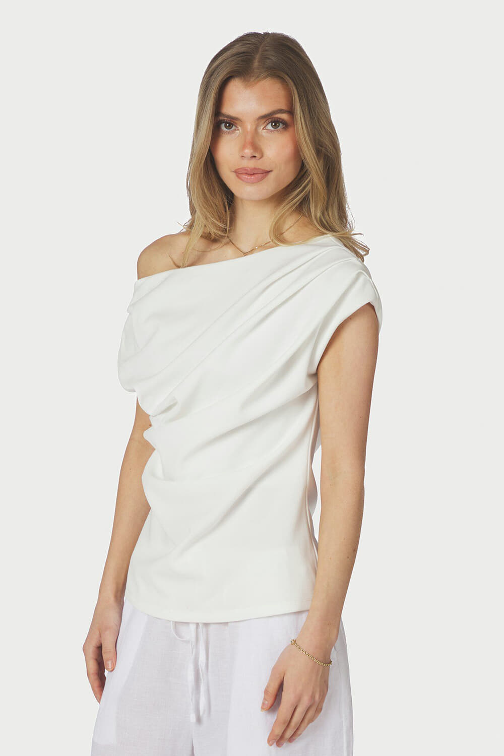 Neo Noir Top Mabelle Drapy Wit