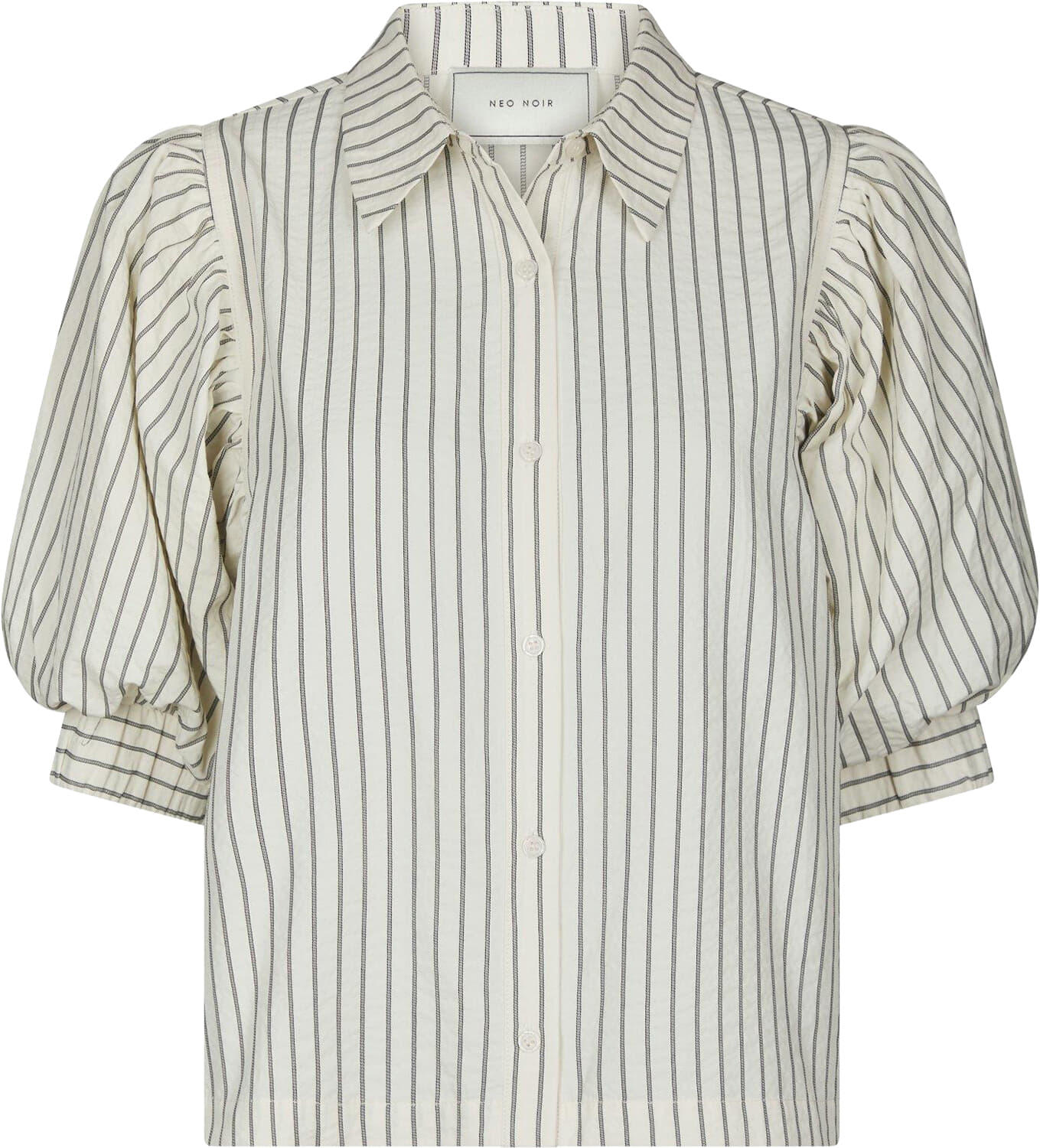 Neo Noir Blouse Etta Slim Stripe Off White