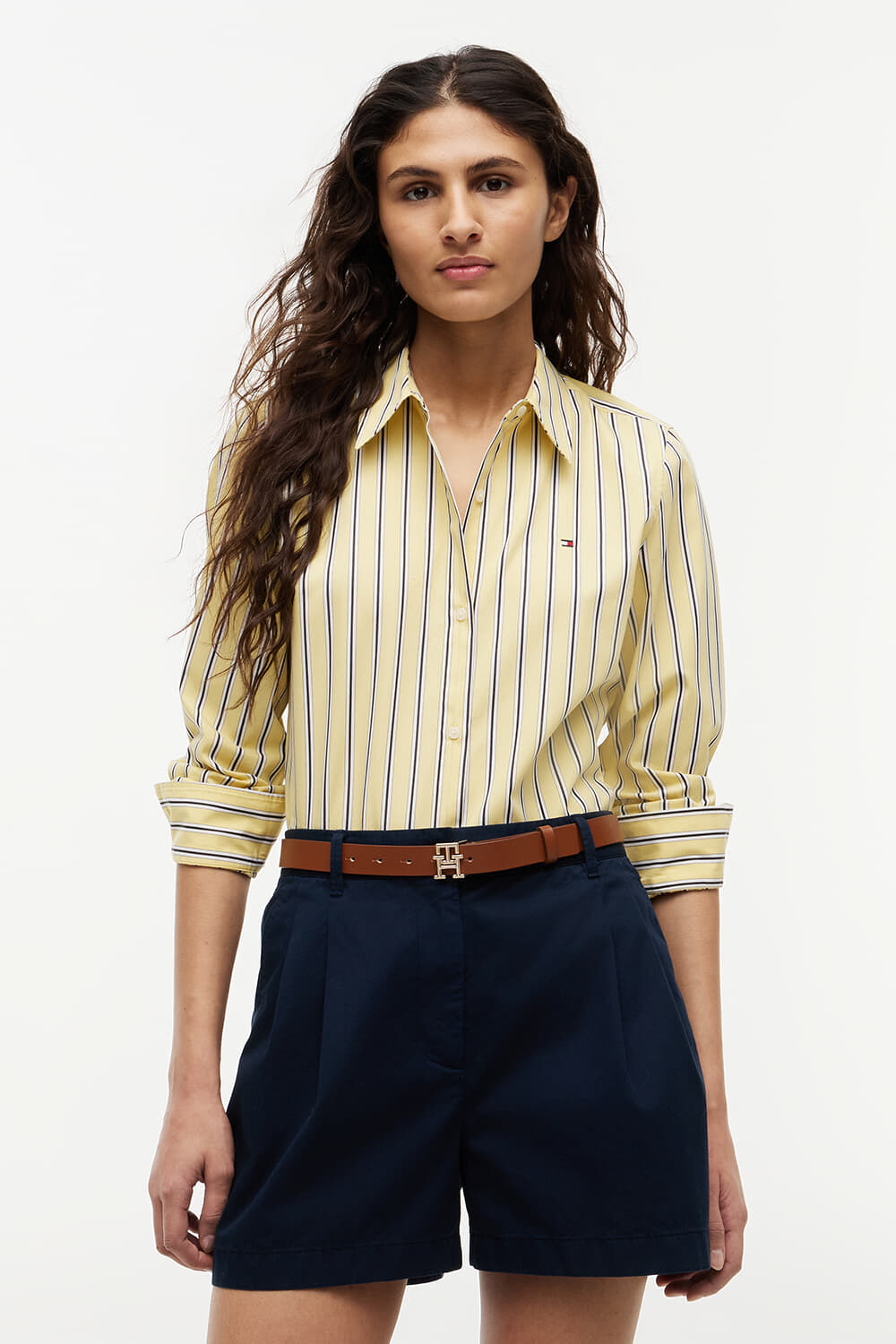Tommy Hilfiger Blouse Summer poplin Geel