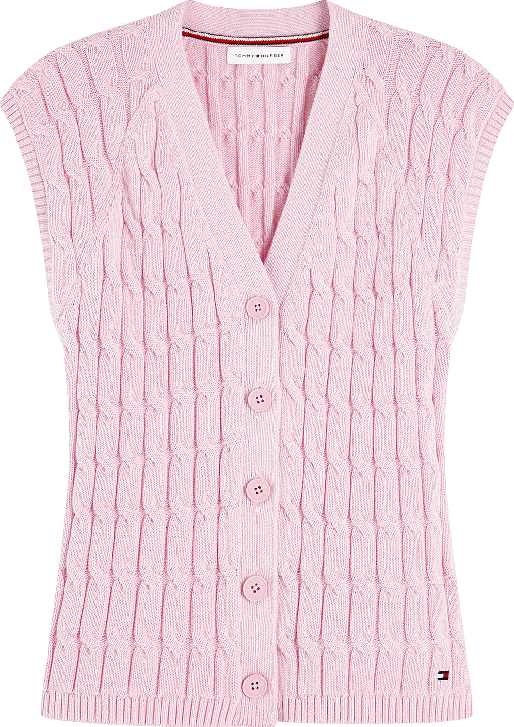 Tommy Hilfiger Gilet Cable Cardi Roze