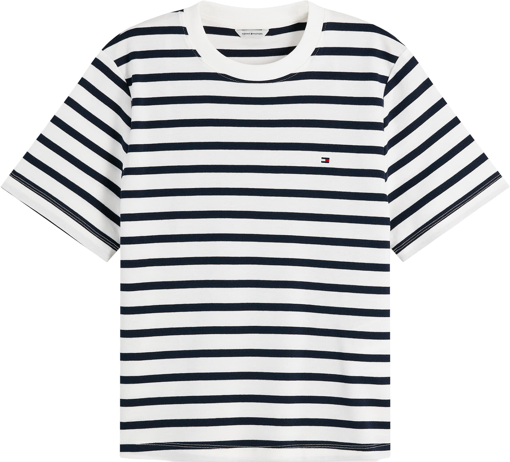 Tommy Hilfiger T shirt Interlock Boxy Blauw