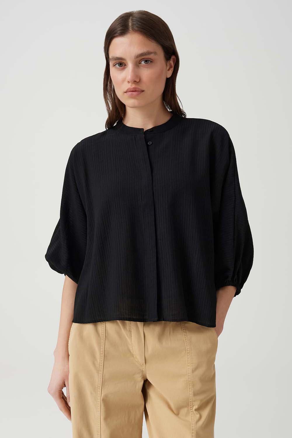 Opus Blouse Fylora Oversized  Zwart