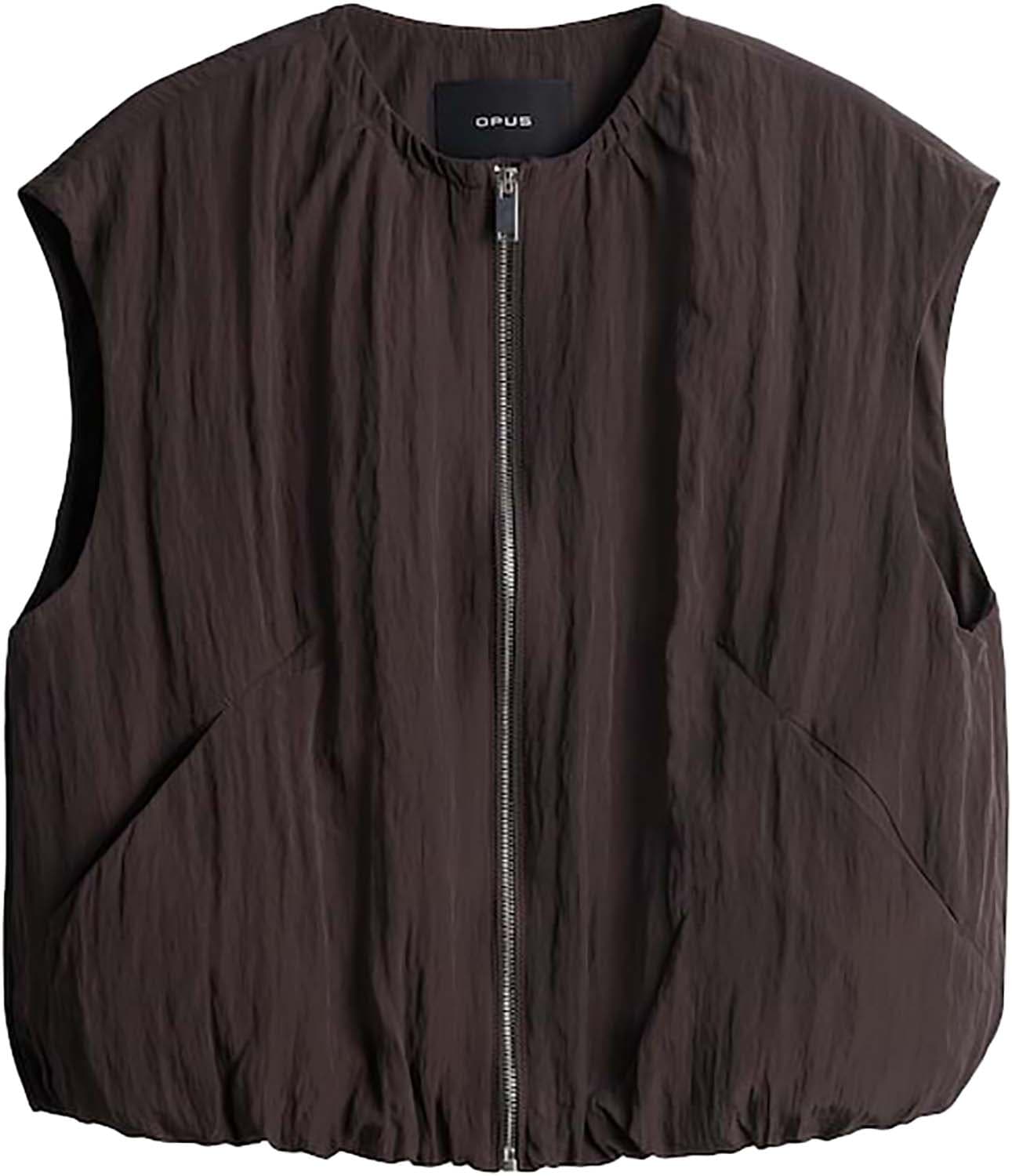 Opus Gilet Werina Boxy  Bruin