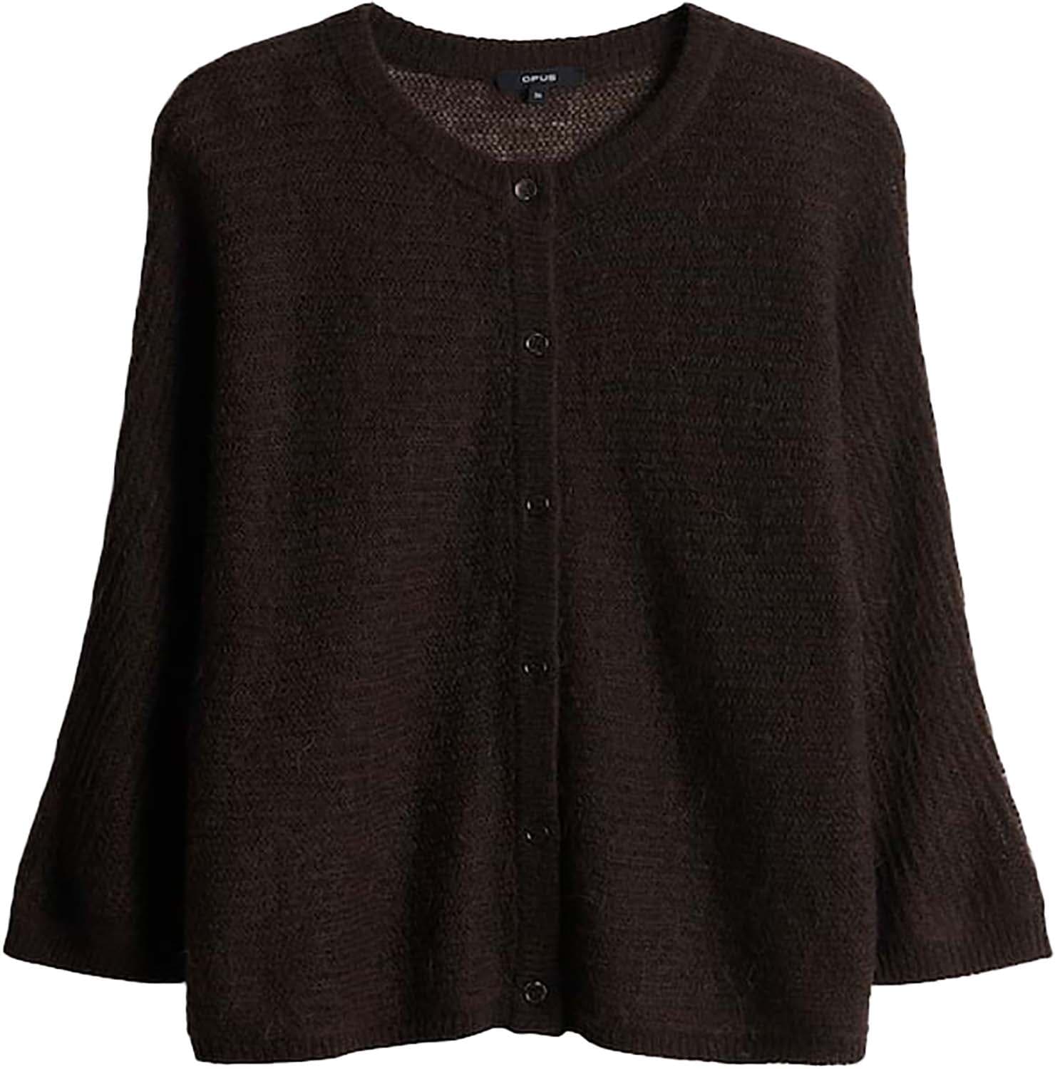 Opus Vest Daris Boxy wolmix Bruin