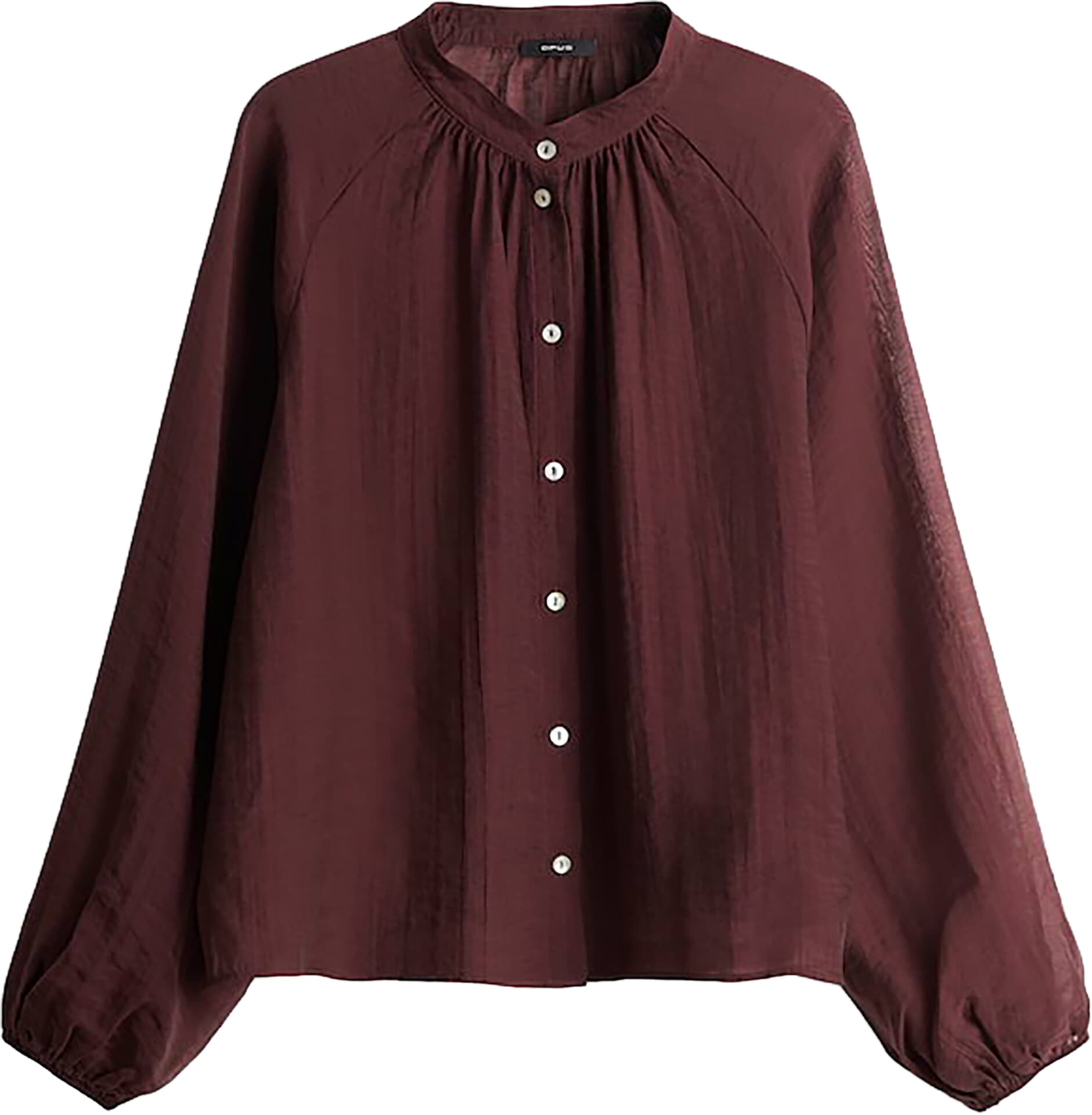 Opus Tuniekblouse Fabrielle met delicaat crash-effect Rood