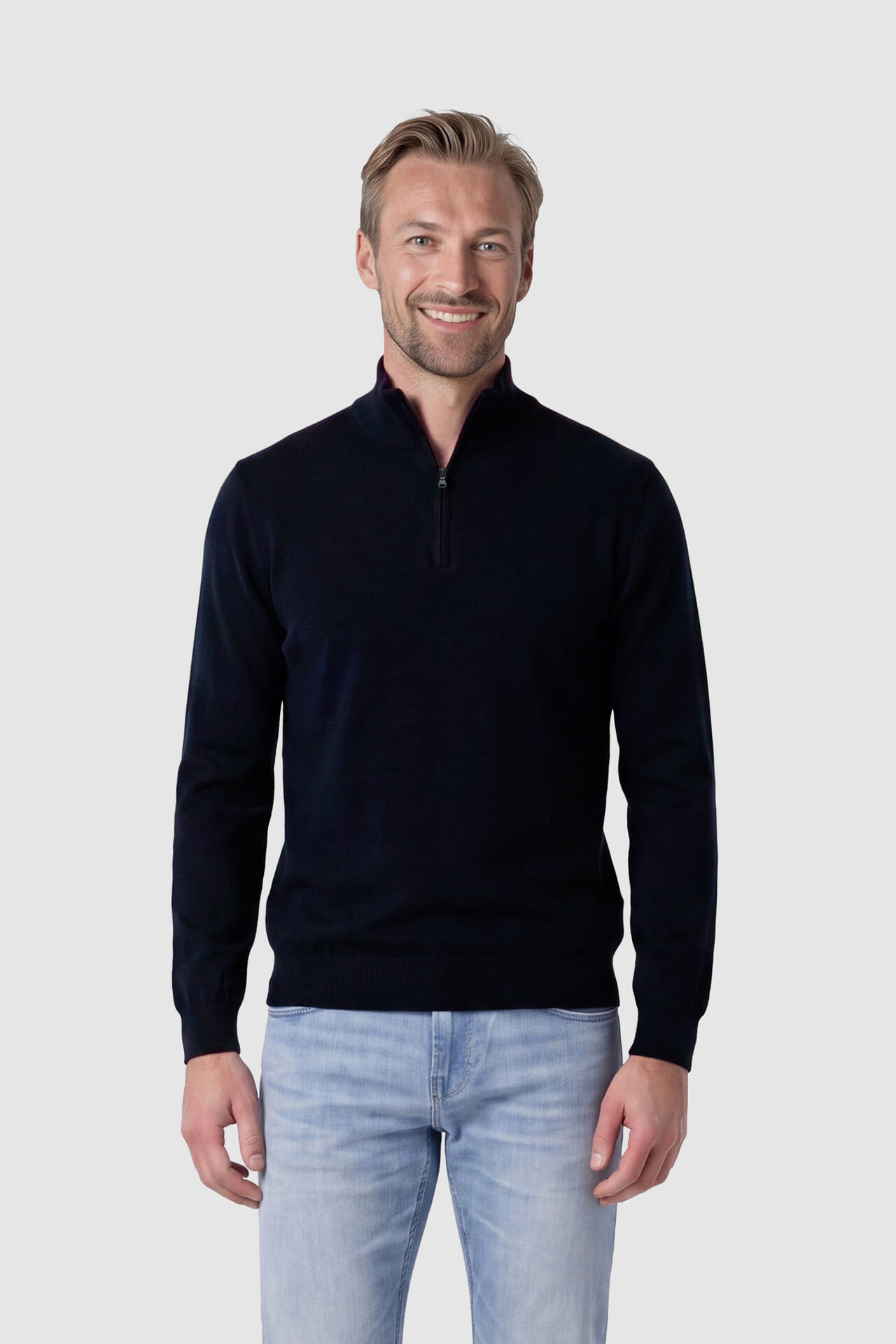 Bomont Trui Tygo half zip Navy