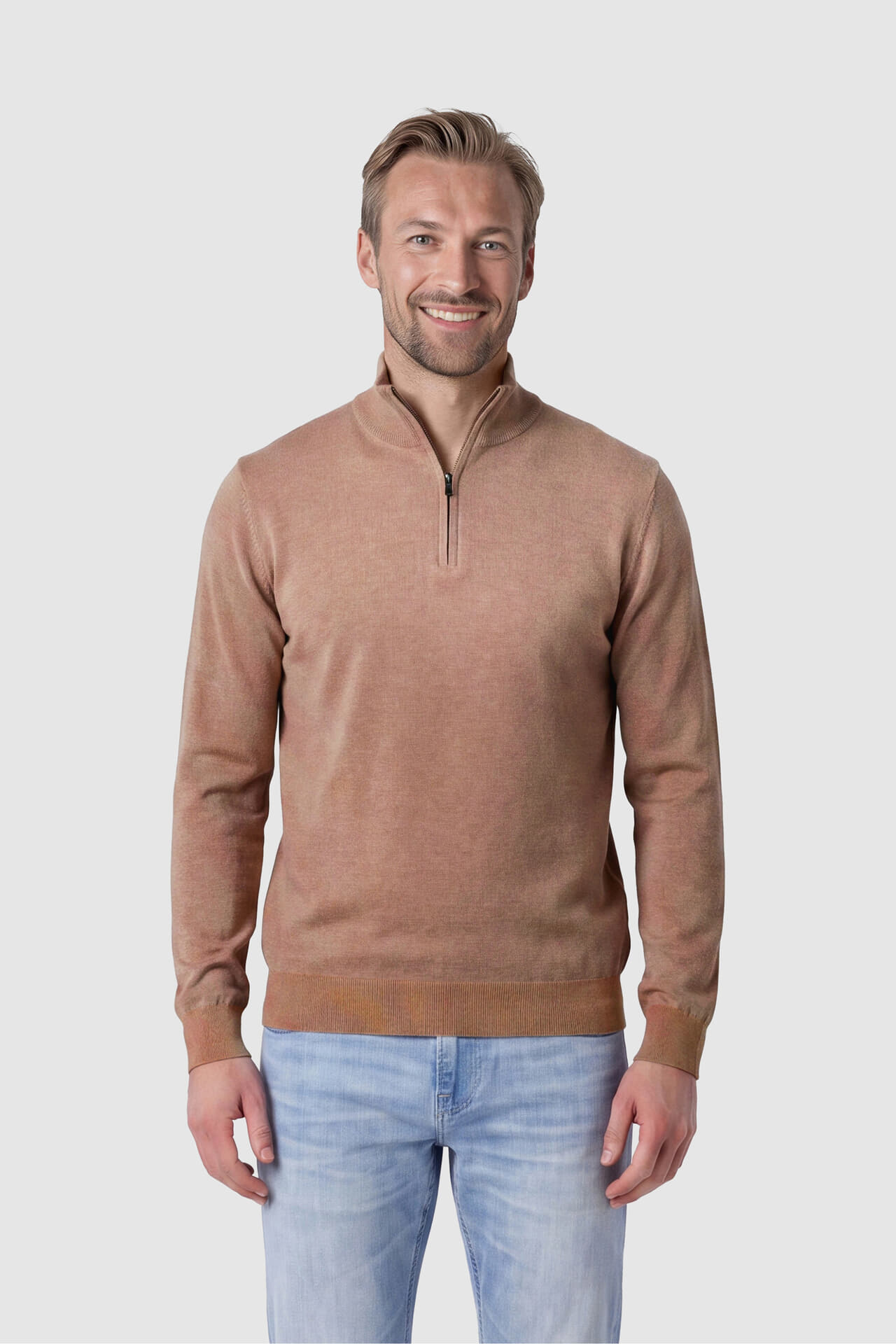Bomont Trui Tygo half zip Kaki