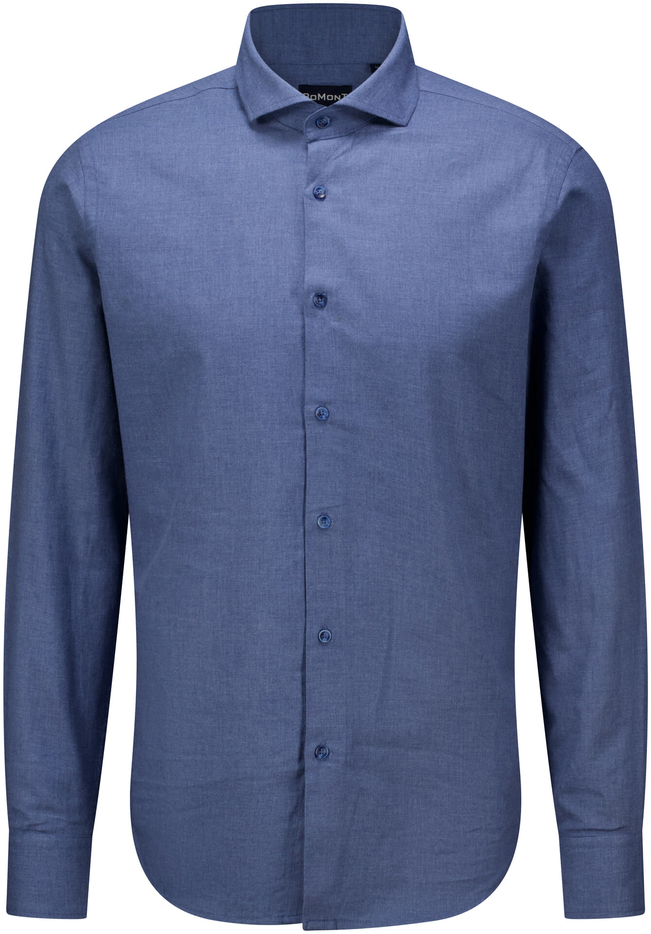 Bomont Overhemd Timo Brushed Twill Blauw