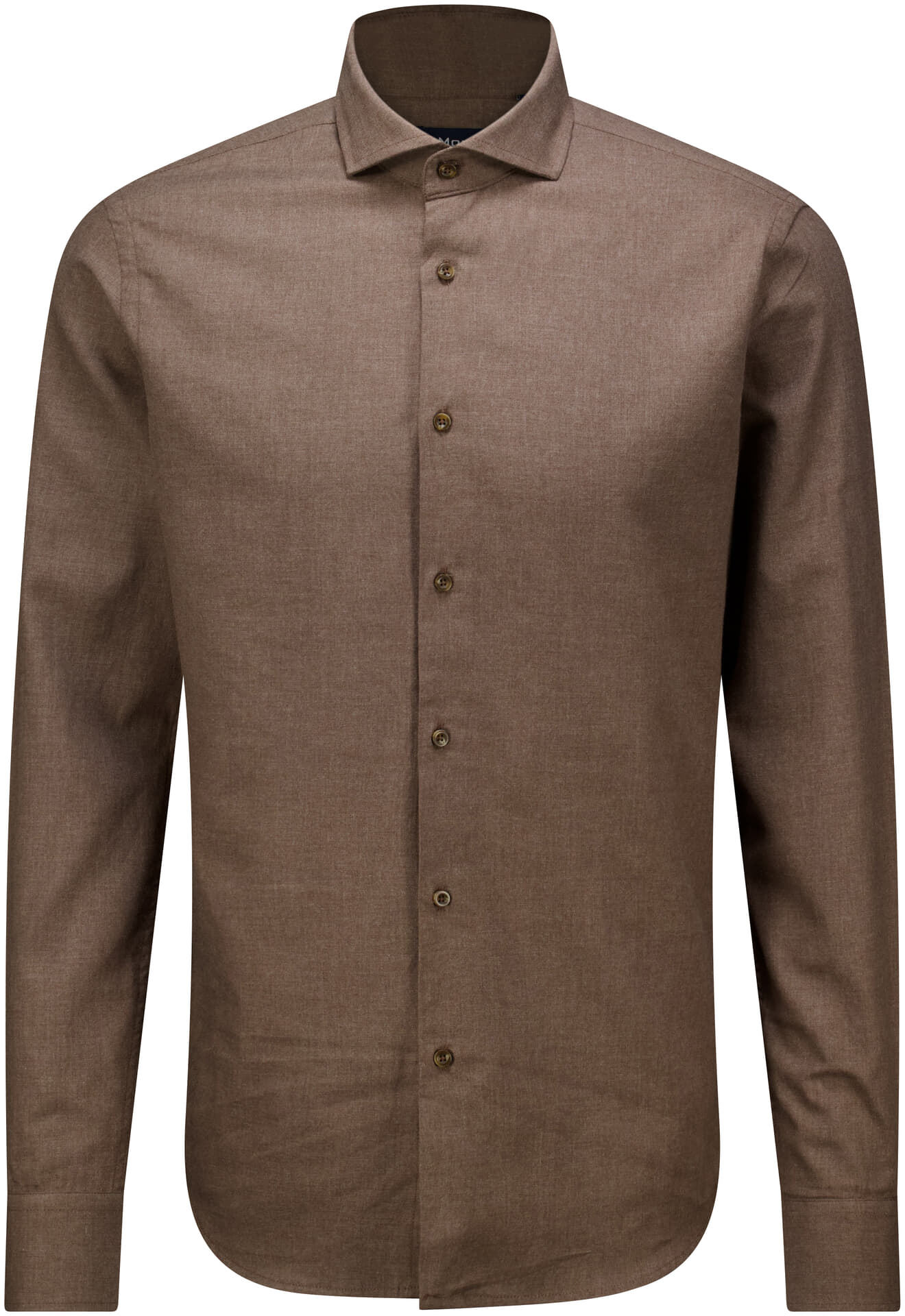 Bomont Overhemd Timo Brushed Twill Bruin