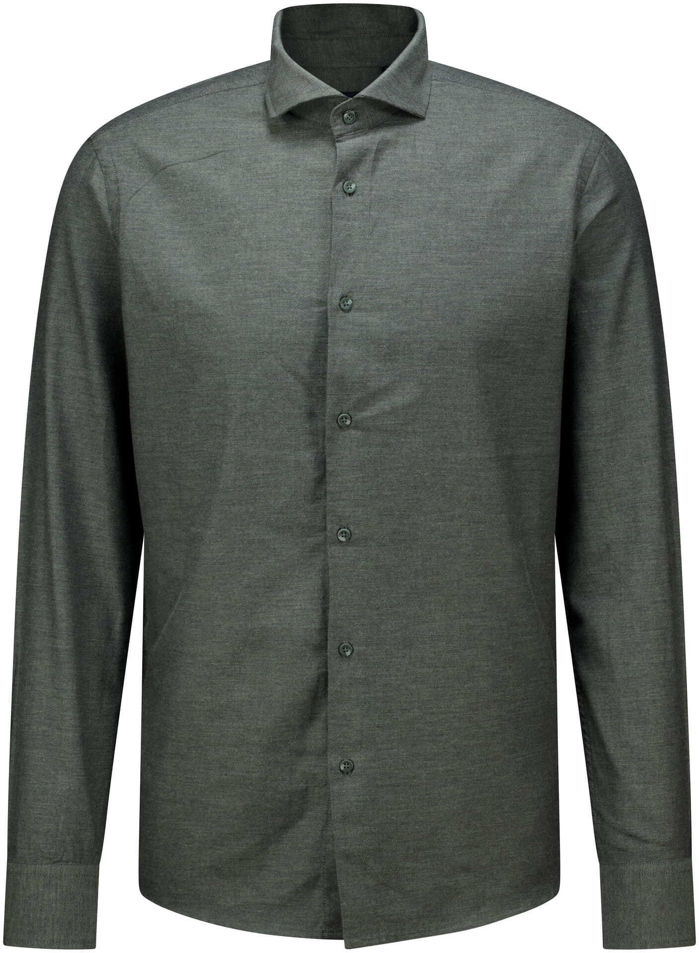 Overhemd Timo Brushed Twill Groen