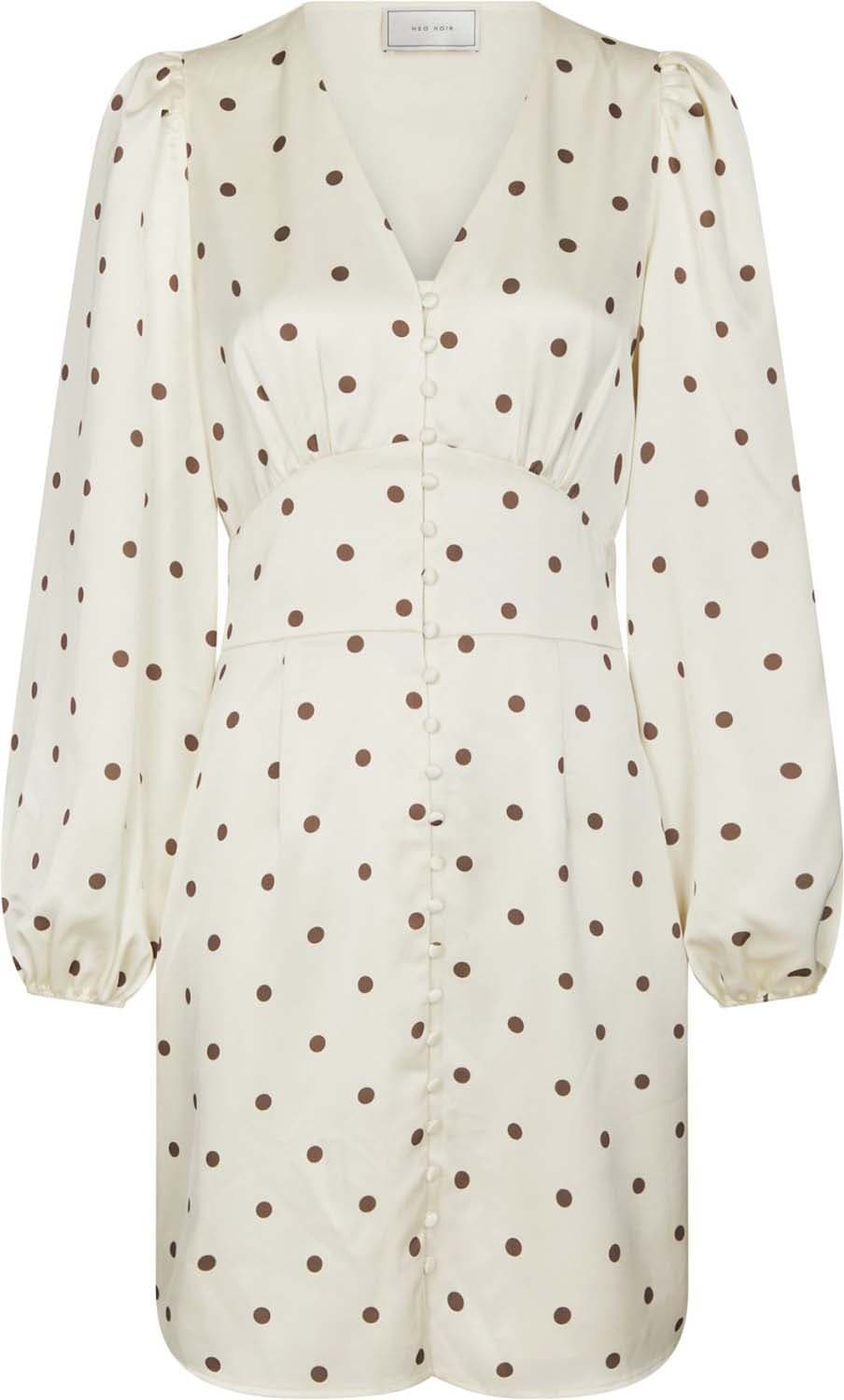 Neo Noir Jurk Mabel Dotted Crème