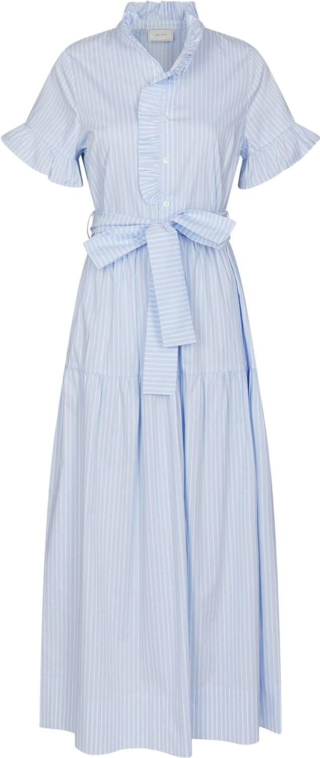Neo Noir Jurk Nellie Soft Stripe Blauw