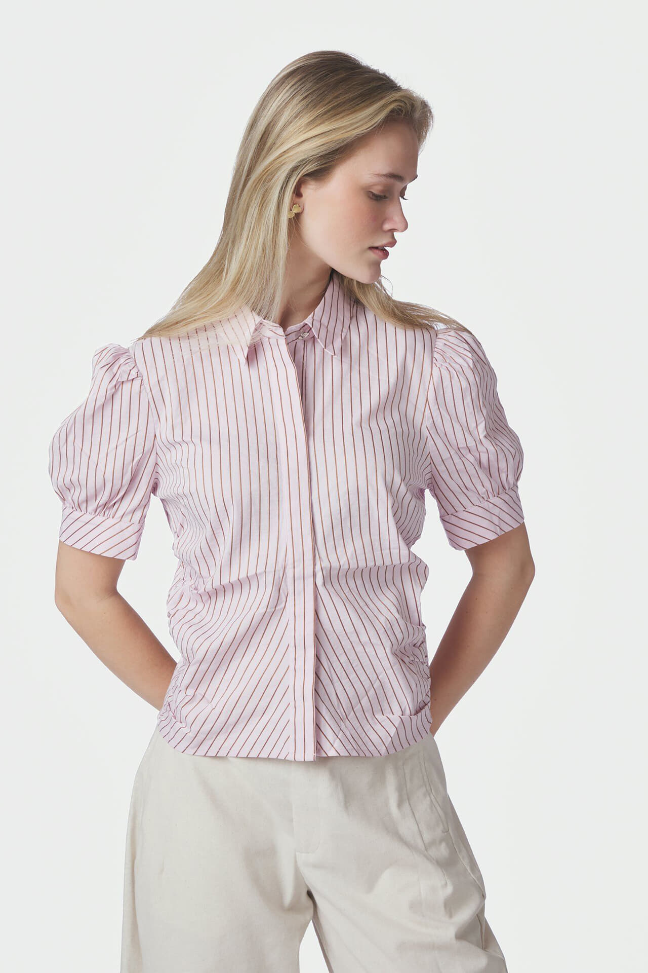 Neo Noir Blouse Frannie Structure Roze