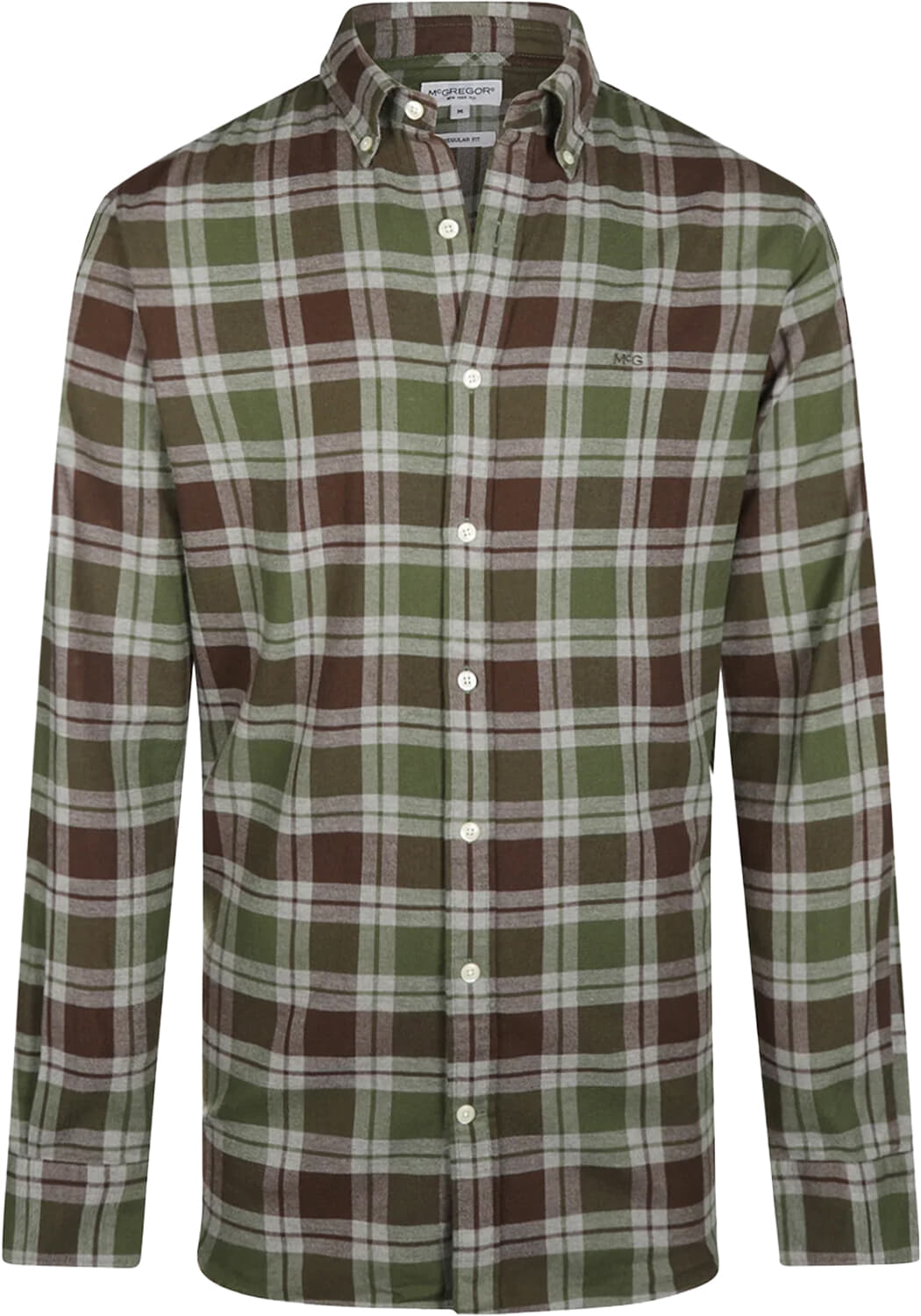 McGregor Overhemd Flannel Check Army